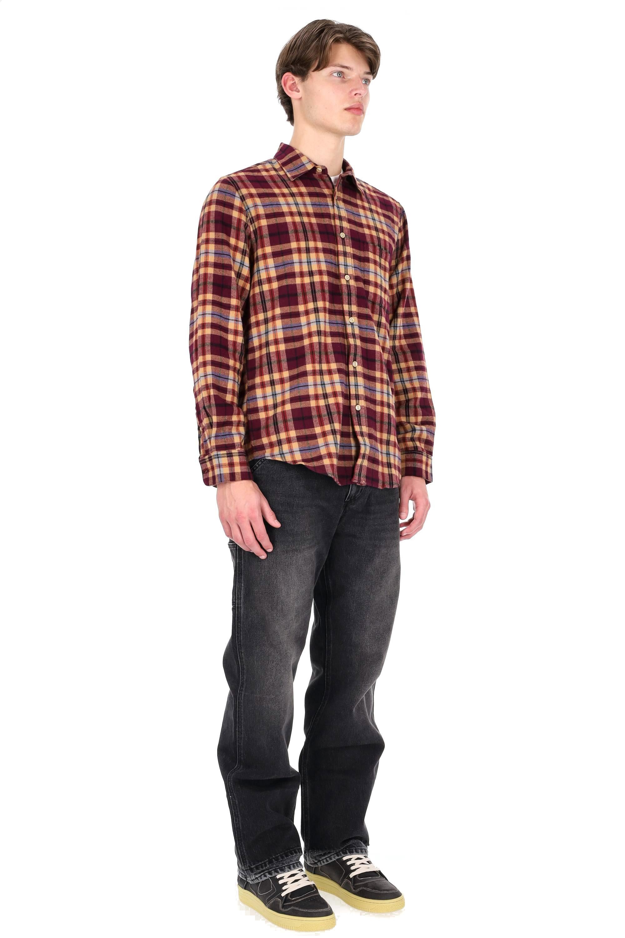 Portuguese Flannel Camicia in flanella di cotone modello Ruiva 067 MLTCLR 