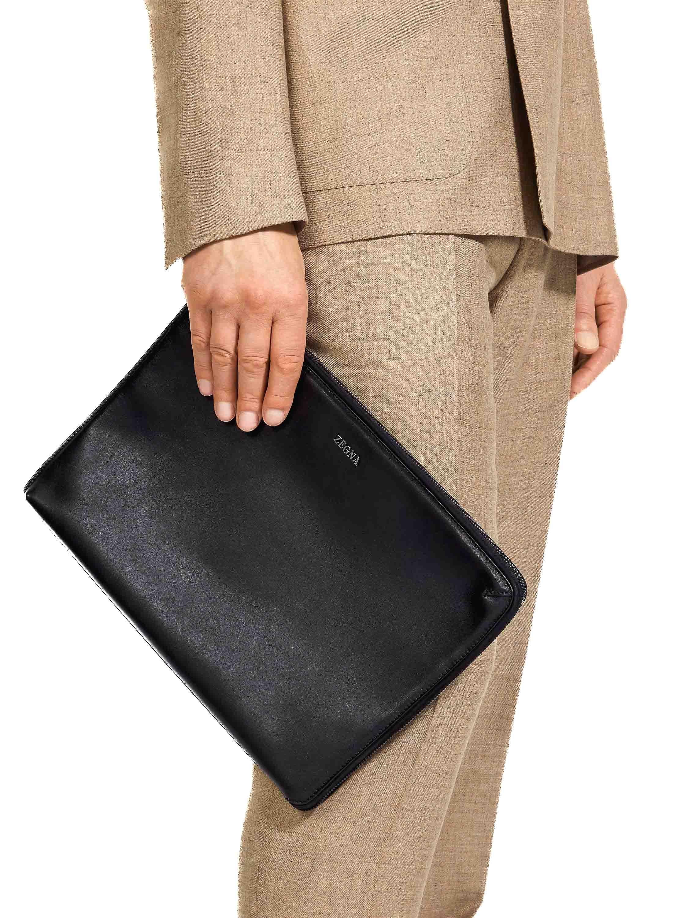 Portadocumenti in pelle LHGRN-C2275Z NER Zegna 