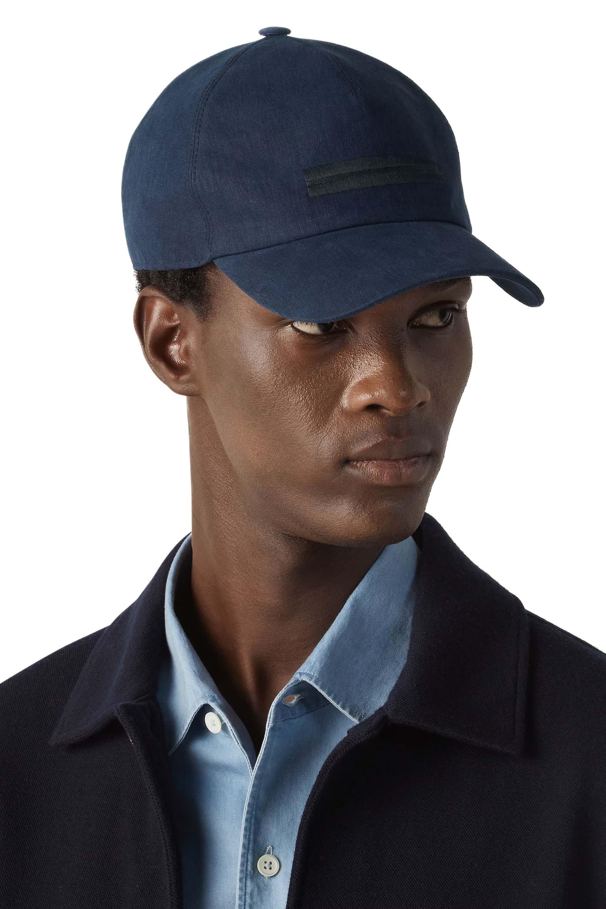 Zegna Cappello baseball in Oasi Lino Z7I18HA7-B7M BL1 