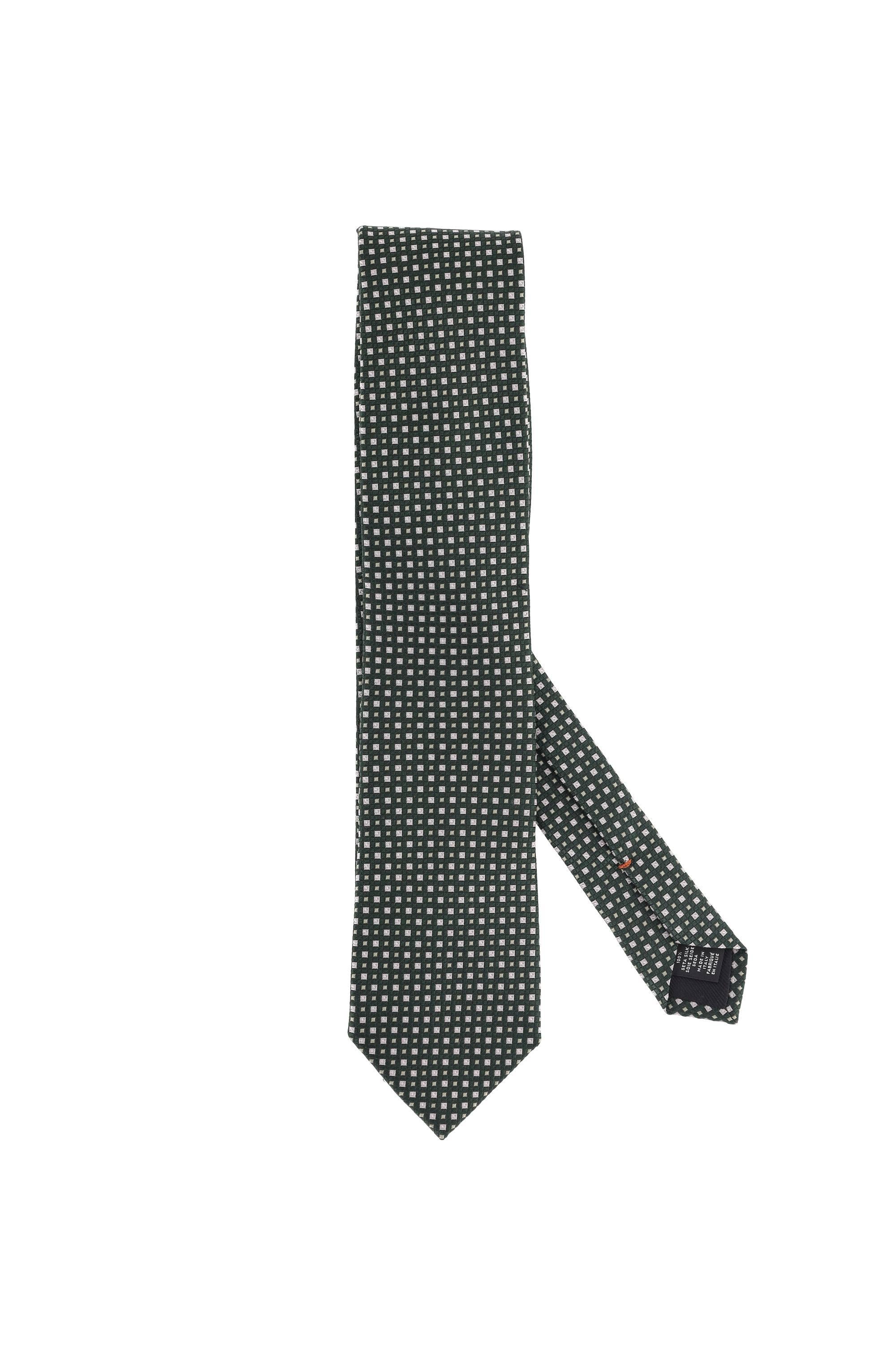 Zegna Cravatta micro disegno in pura seta Z2C32TA2-1P8 GN1 