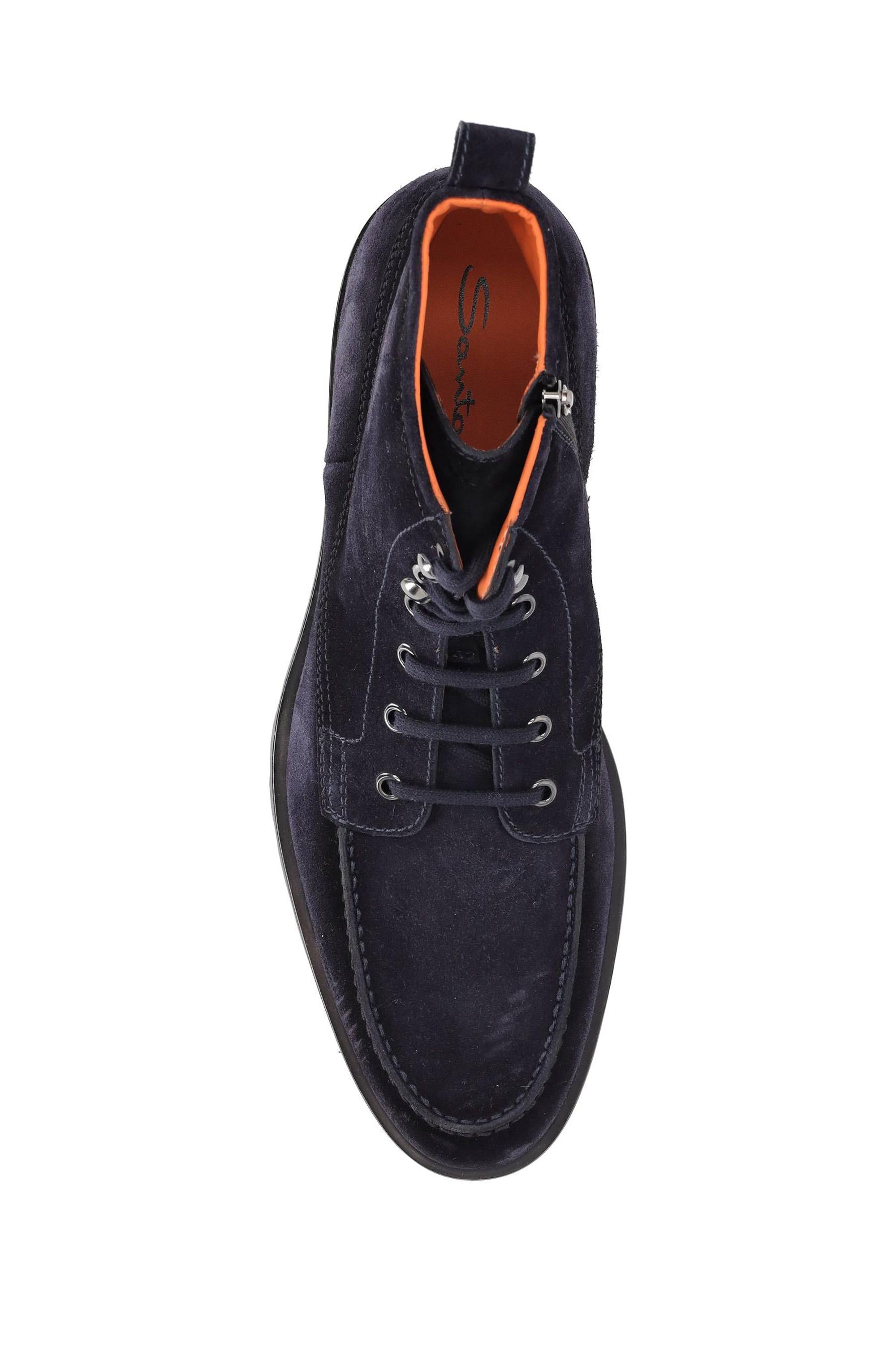 Santoni Stivaletto in camoscio fondo anti scivolo MGDC18910NE0BGEX U60 