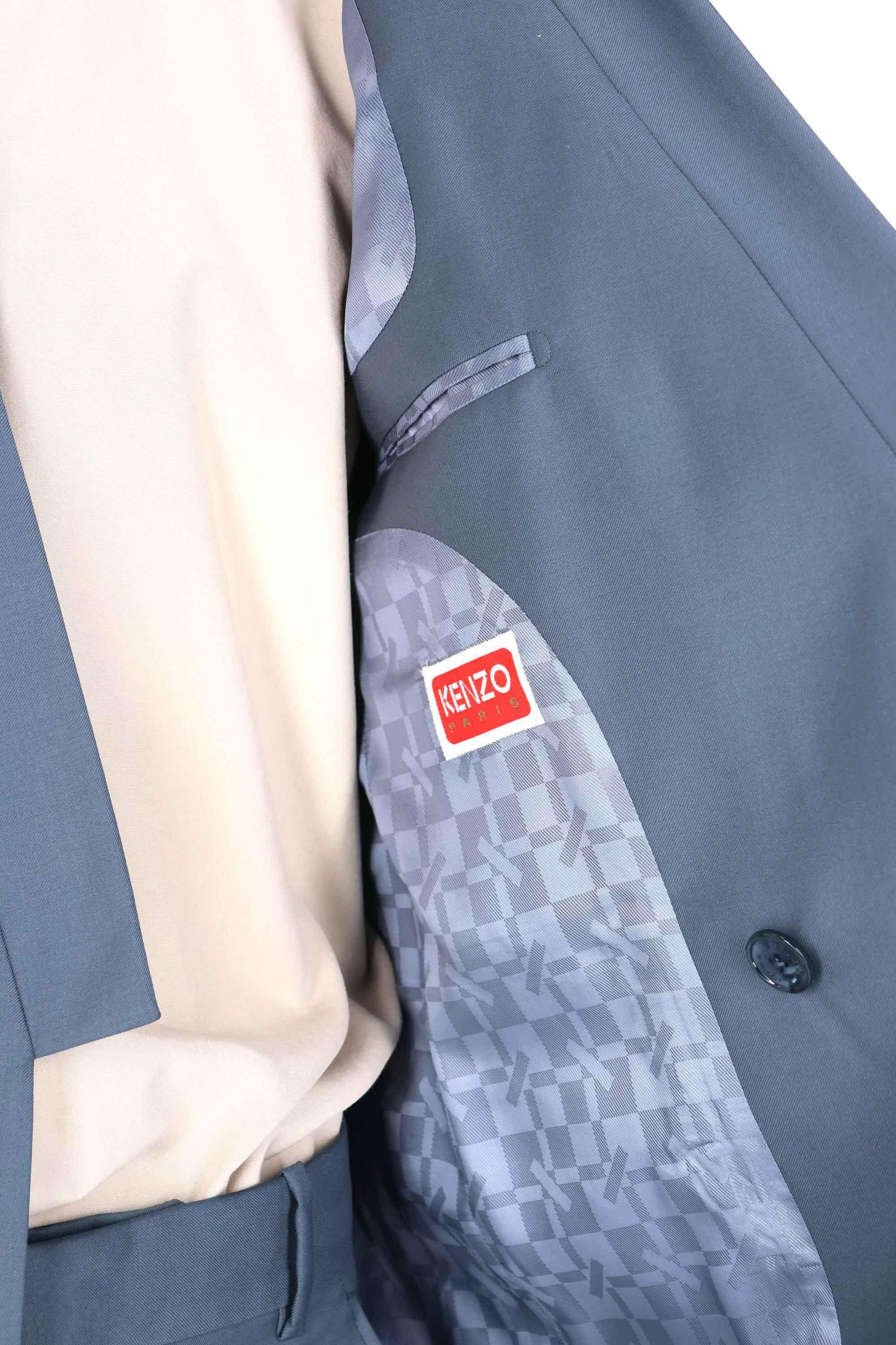 Kenzo Giacca kimono doppiopetto in lana vergine FG55VE1609TV 98 