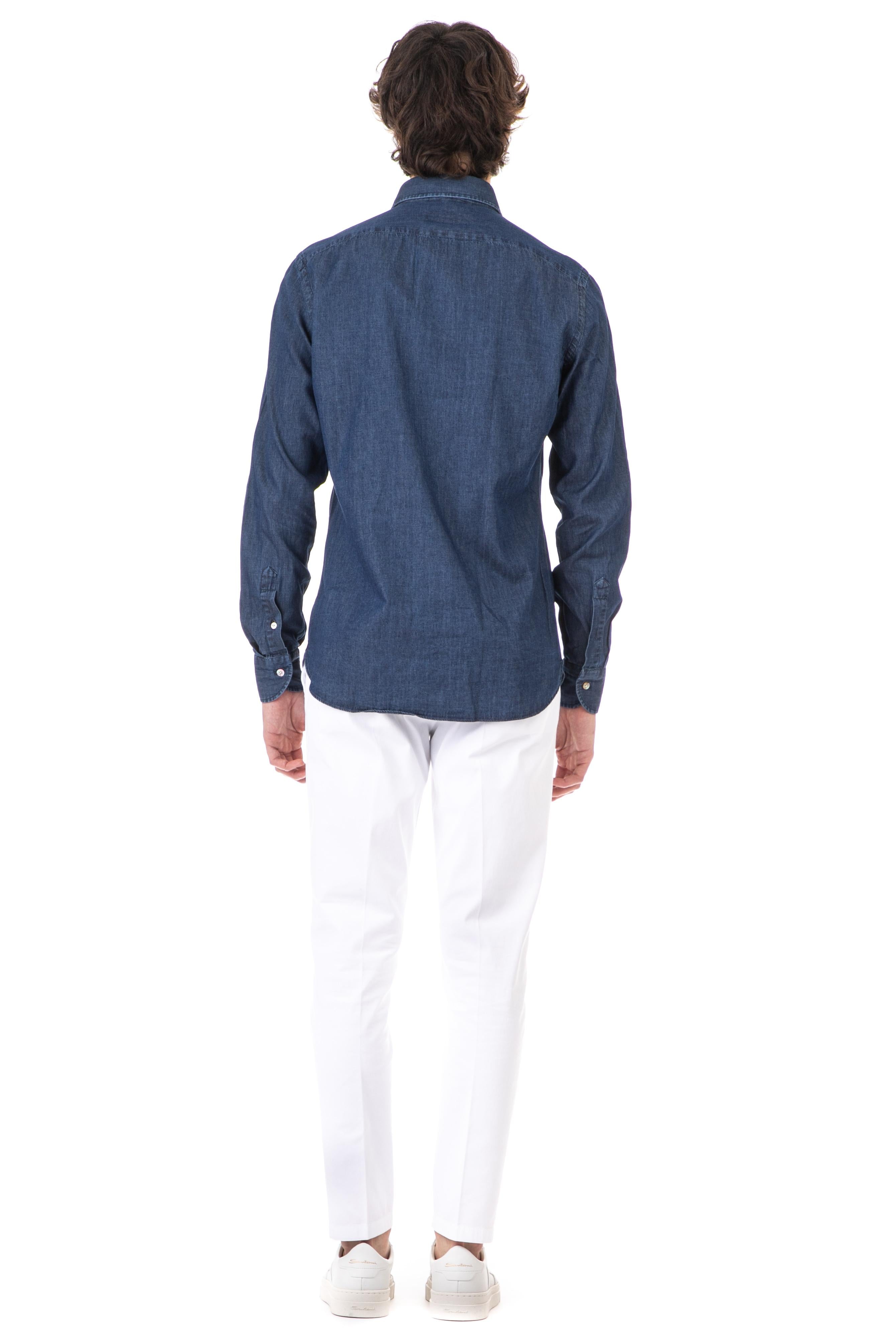 Borriello Camicia in denim lavaggio scuro 9095/2 1 