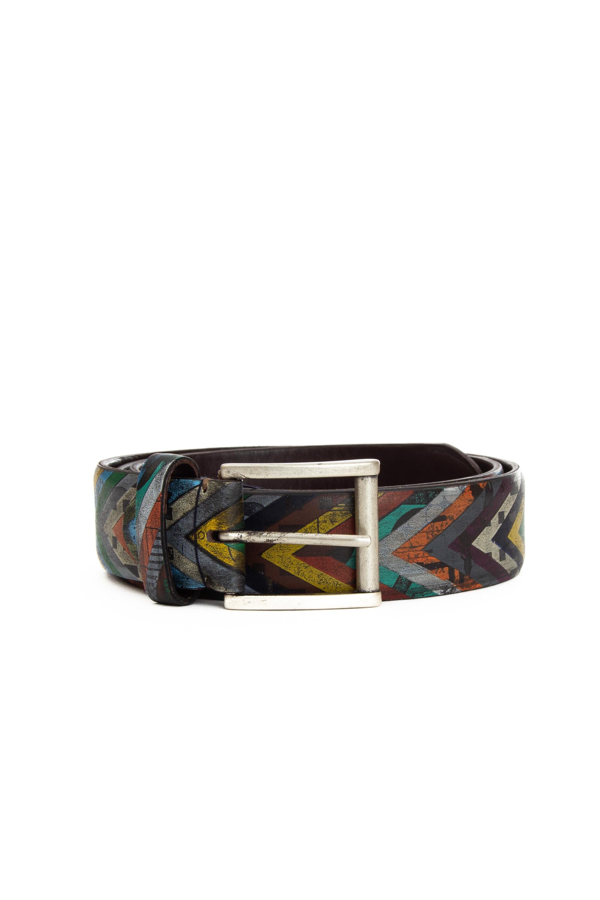 Artigianato Italiano Cintura artigianale in pelle "Spigata" SPIGATA MLTCLR 