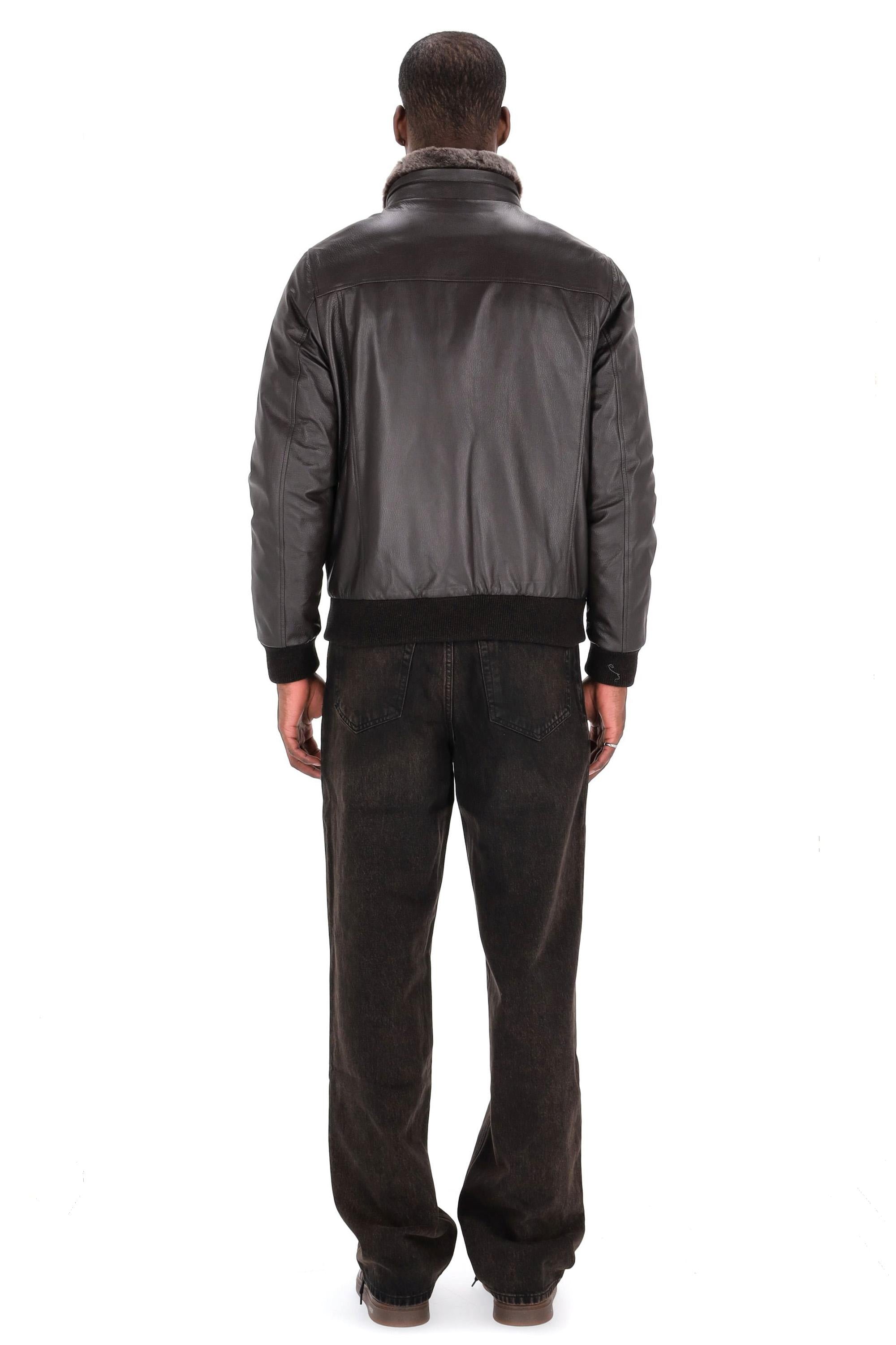 Giubbotto bomber in pelle di capra mod. Cleros-P1 CLEROS-P1 U0202 Moorer 