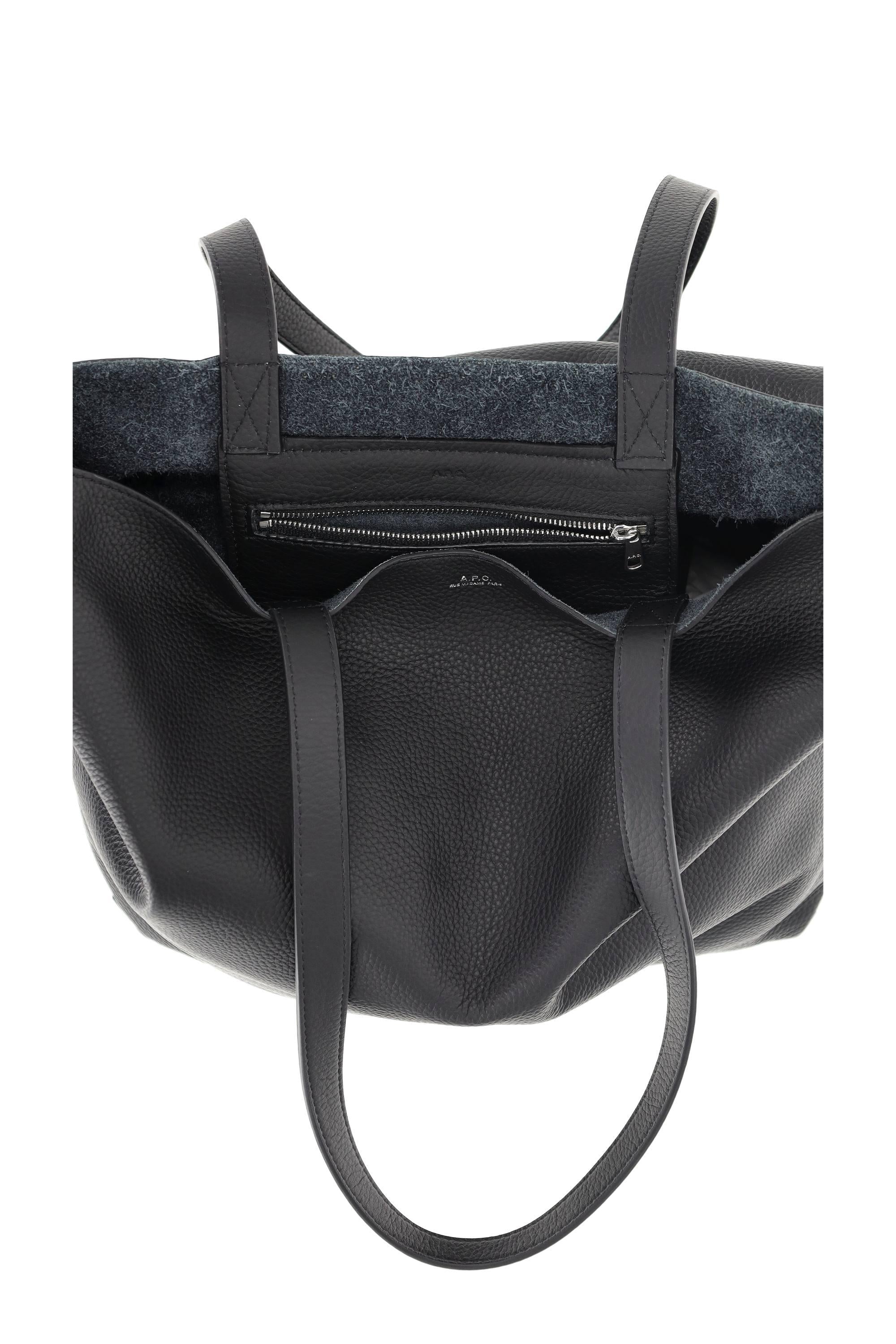 A.P.C. Borsa tote bag Maiko cabas in pelle PXCBC-M61500 LZZ-NOIR 