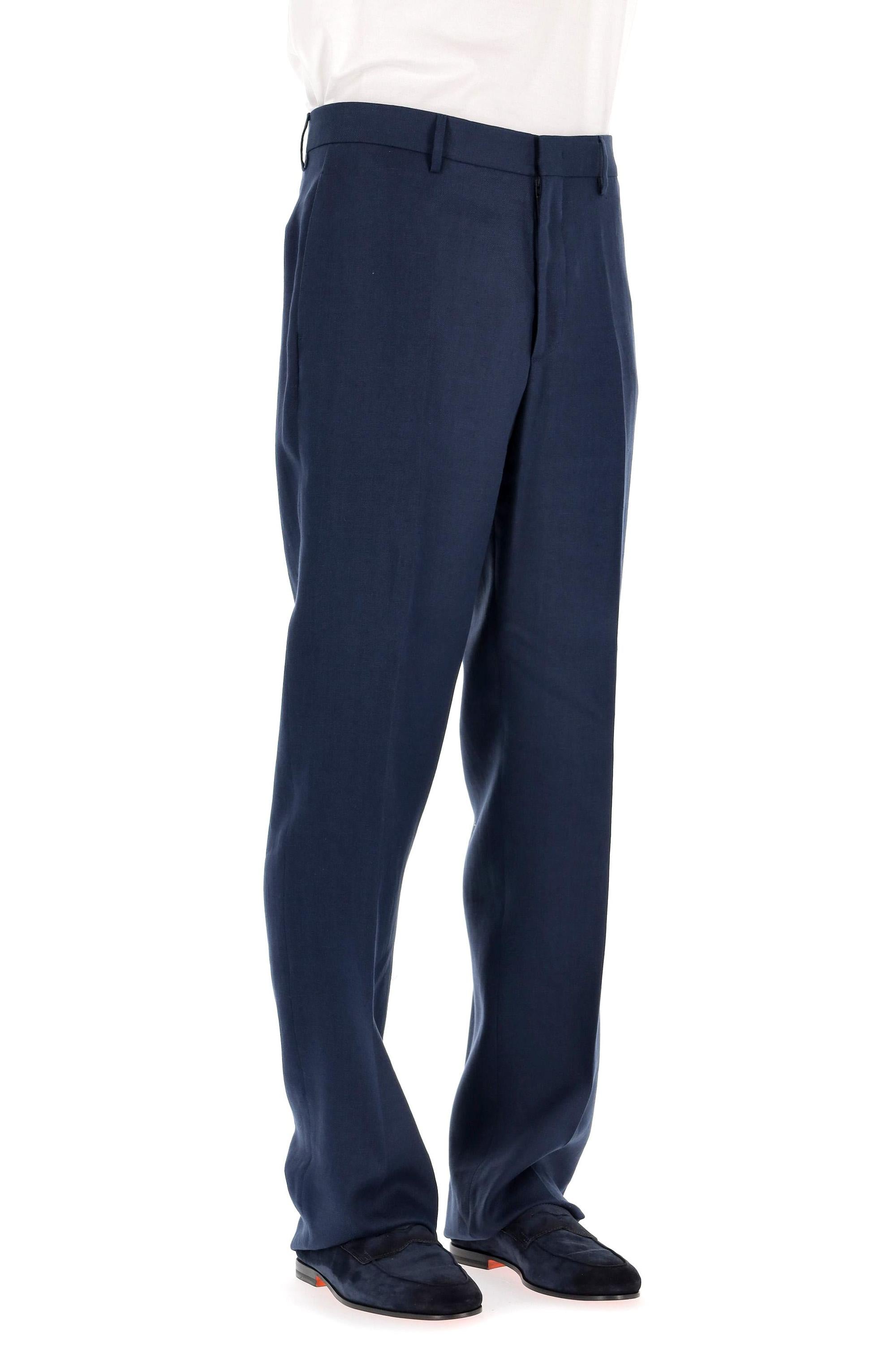 Pantalone in puro lino over fit P-NAT04-340021-25E107 EB813 Tagliatore 