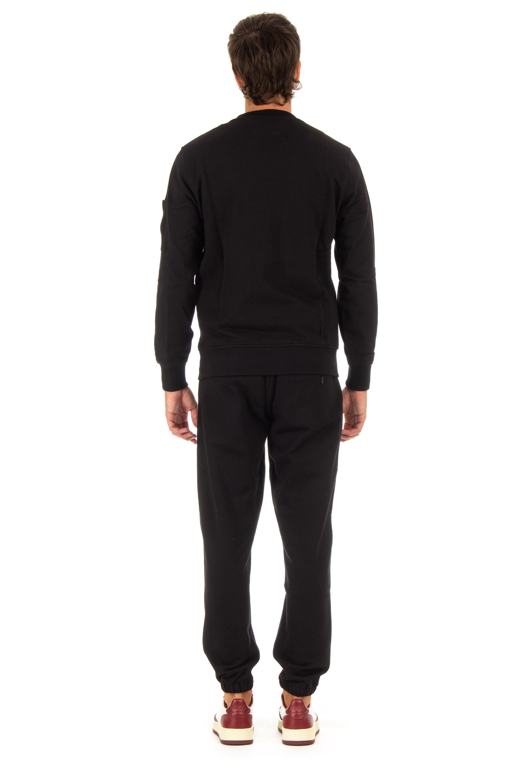 Felpa girocollo con zip frontali oblique CMSS053A 005086W 999 CP Company 