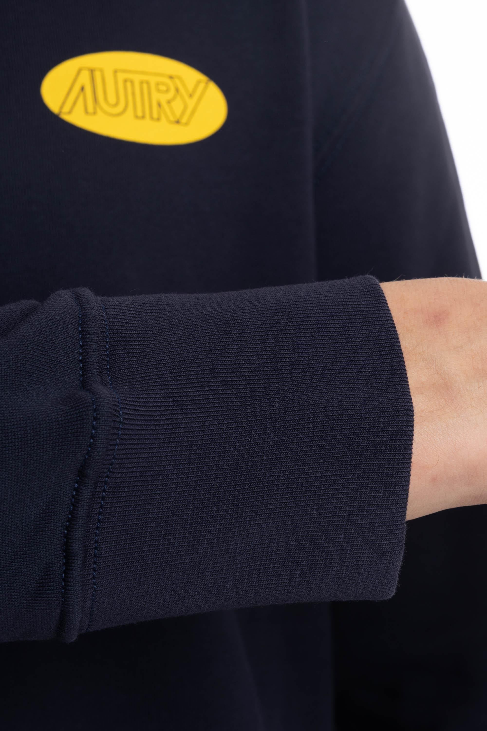 Autry Felpa in cotone con logo HOPW 02JB JERSEY BLUE 