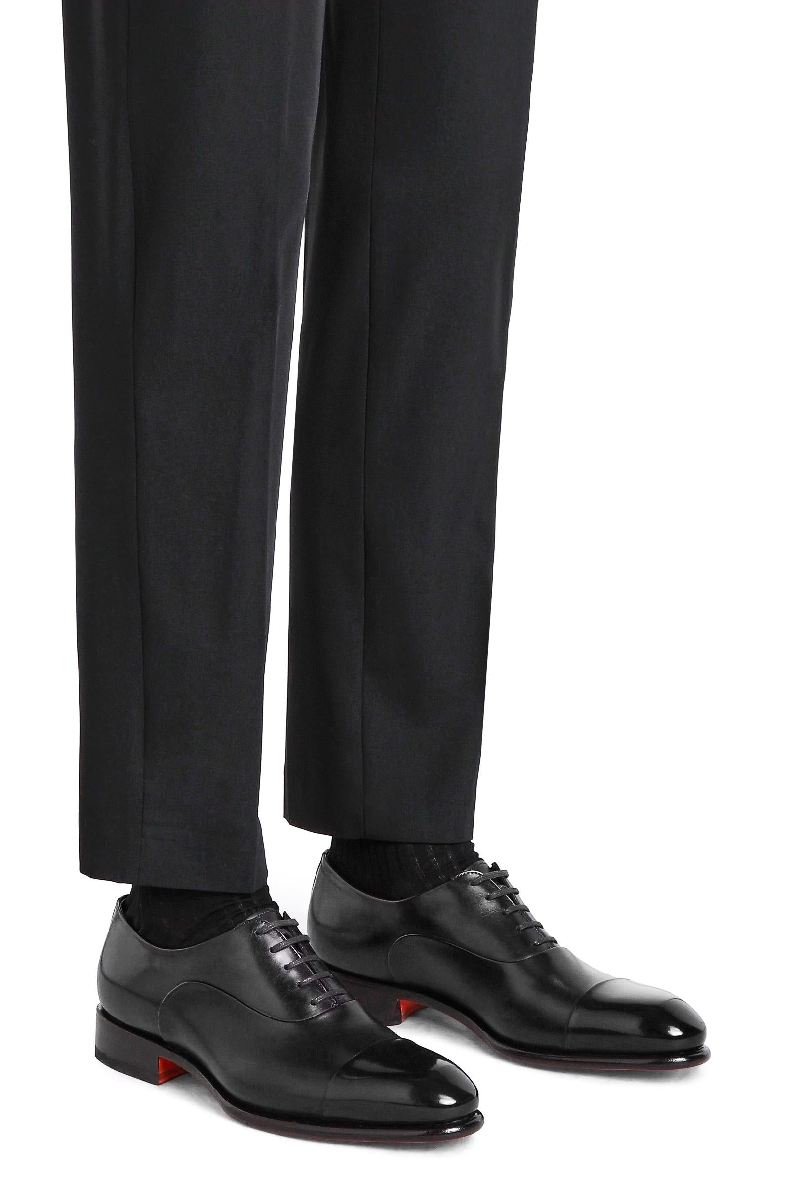 Santoni Scarpa stringata oxford in pelle anticata mod. Isaac MCCR12621MC1HVVD N01 