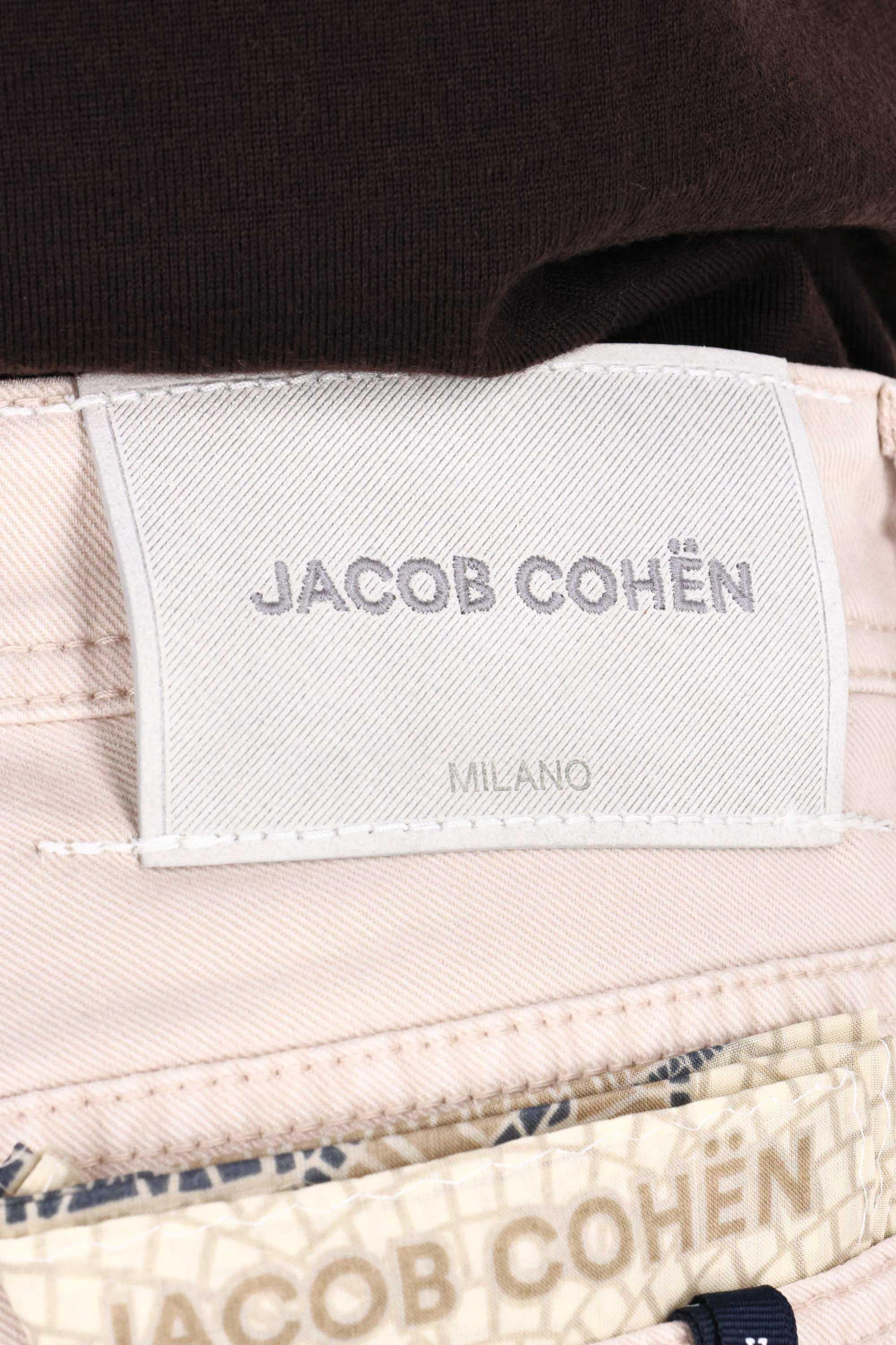Jacob Cohen 5 tasche color in cotone mano pesca Scott fit JUM_QE007-036-S4216 A83 