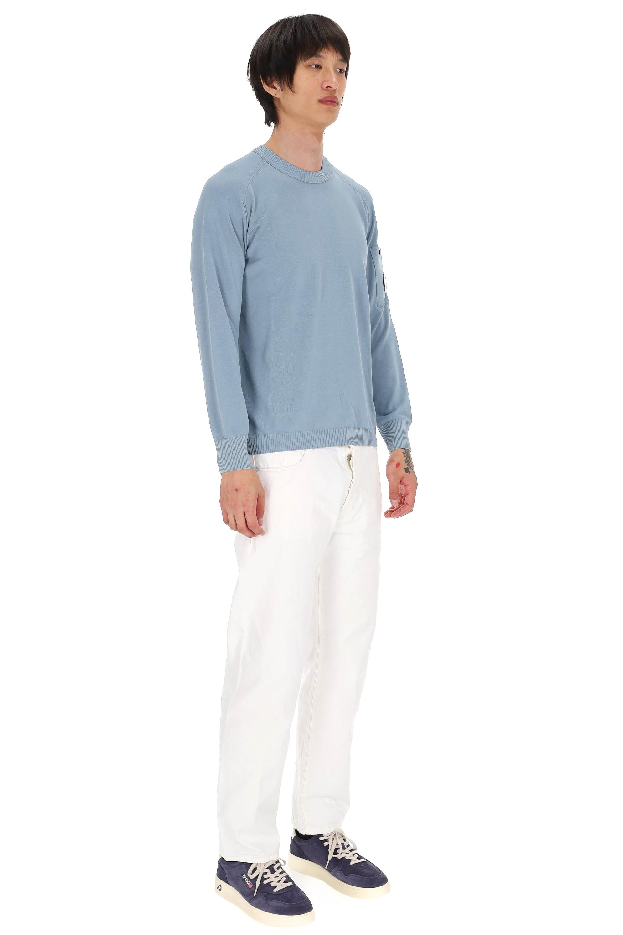 CP Company Maglia girocollo in cotone crepe 20CMKN105A 006323O 809 