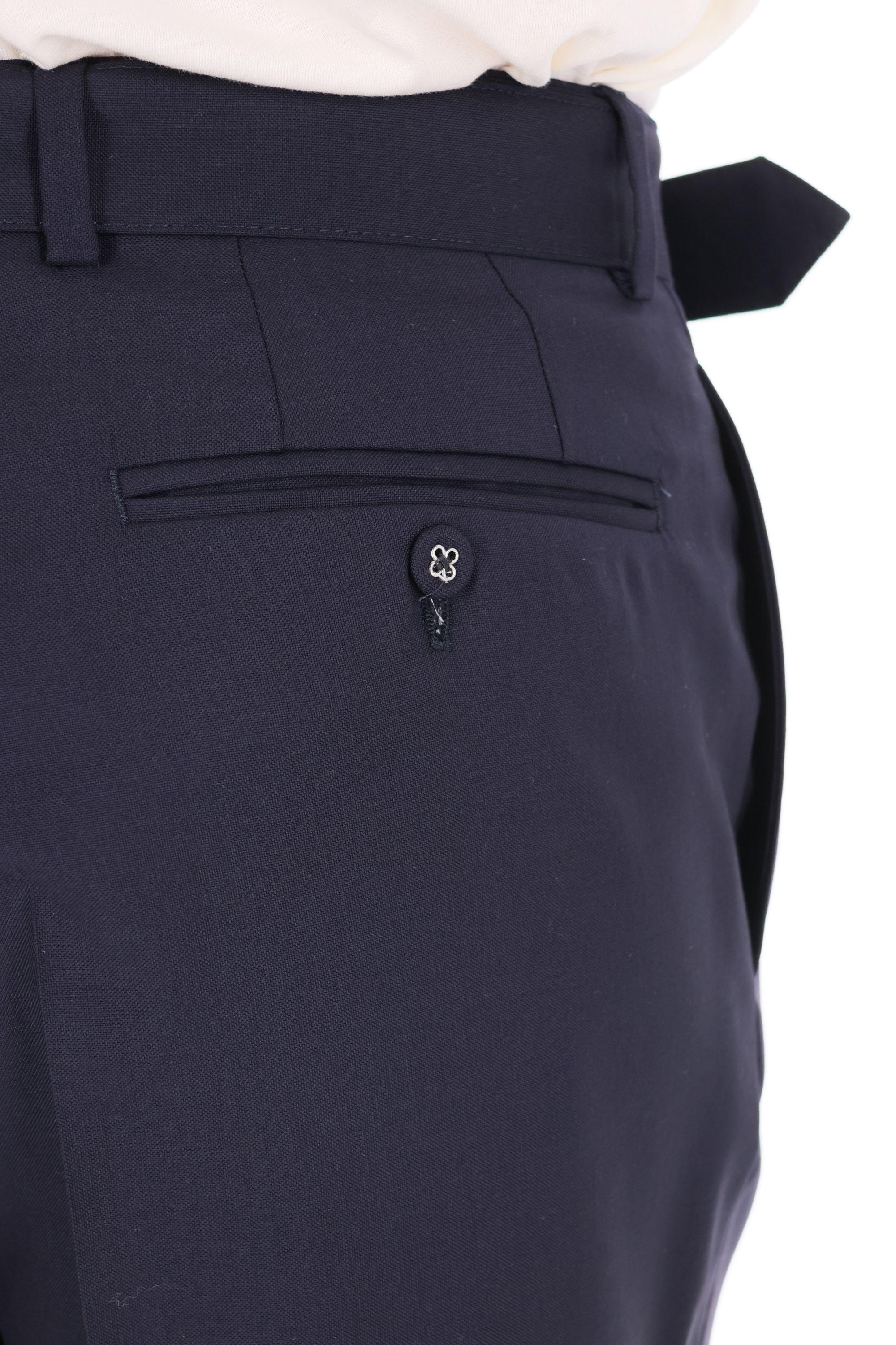 Officine Générale Pantalone in fresco lana mod. Hugo MTLG454 DARK NAVY 