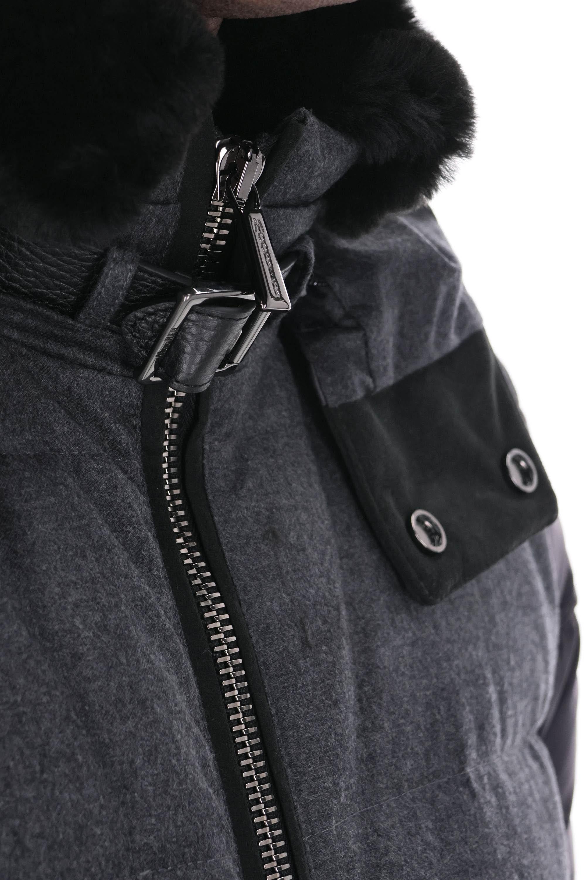 Moorer Piumino bomber bimateriale mod. Wright-SHL WRIGHT-SHL U0555 