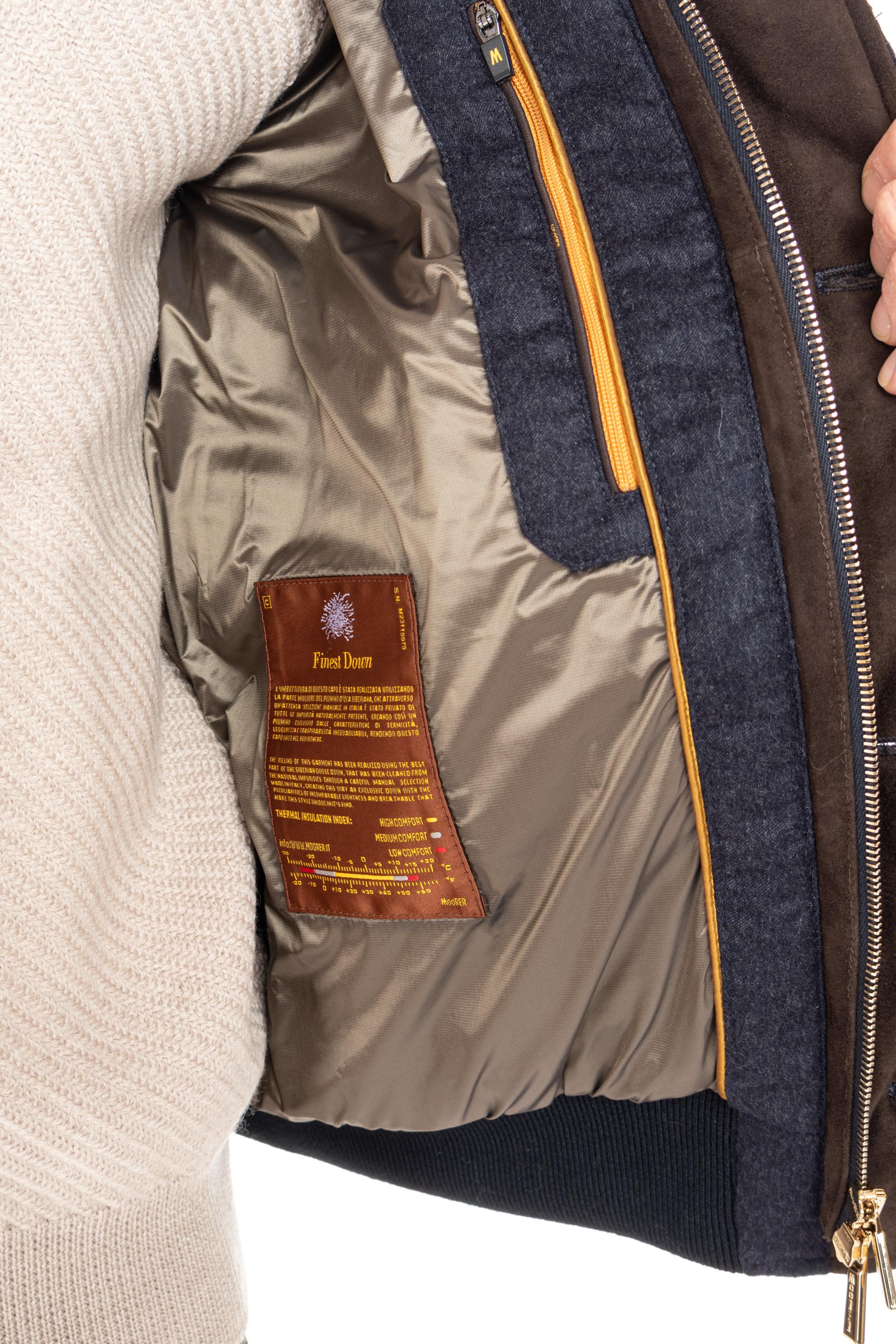 Piumino bomber in baby cashmere AUDENIO-BA1 BLU Moorer 