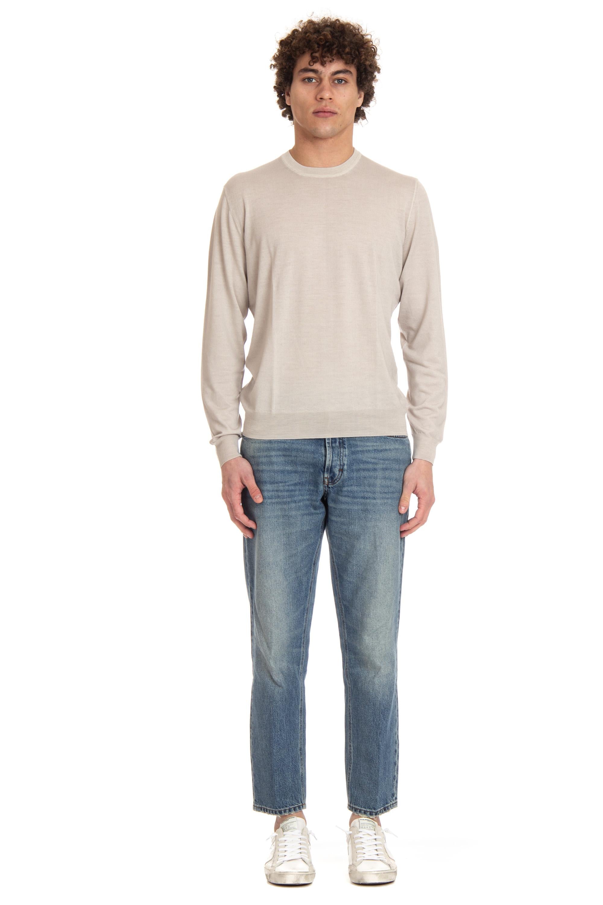 Maglia girocollo in lana acquerello super 140's D0D103A/4 120 Drumohr 