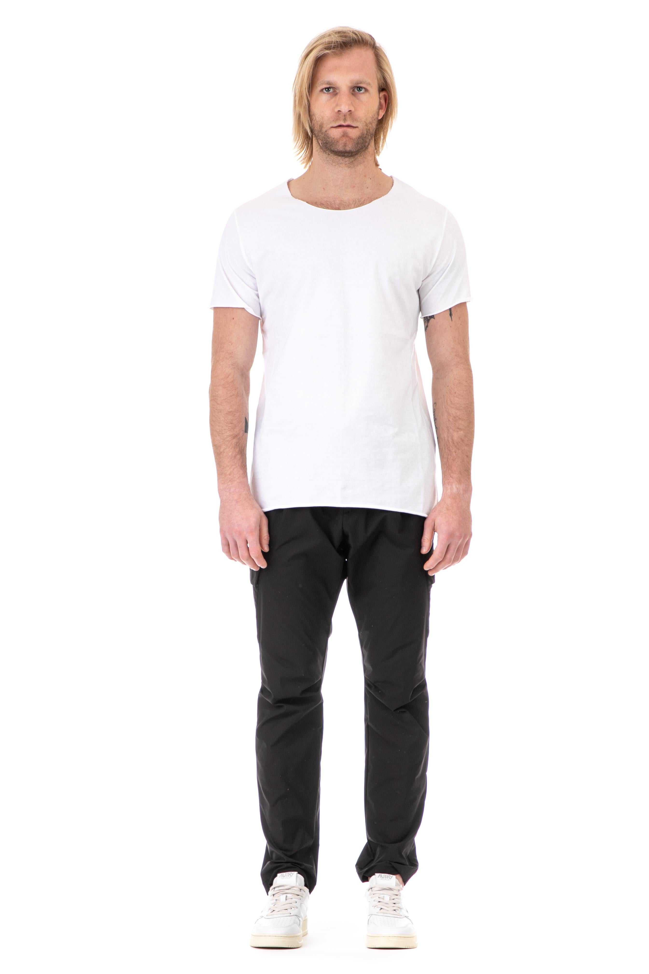 T-shirt taglio vivo in cotone 1113CO BIANCO Giorgio Brato 
