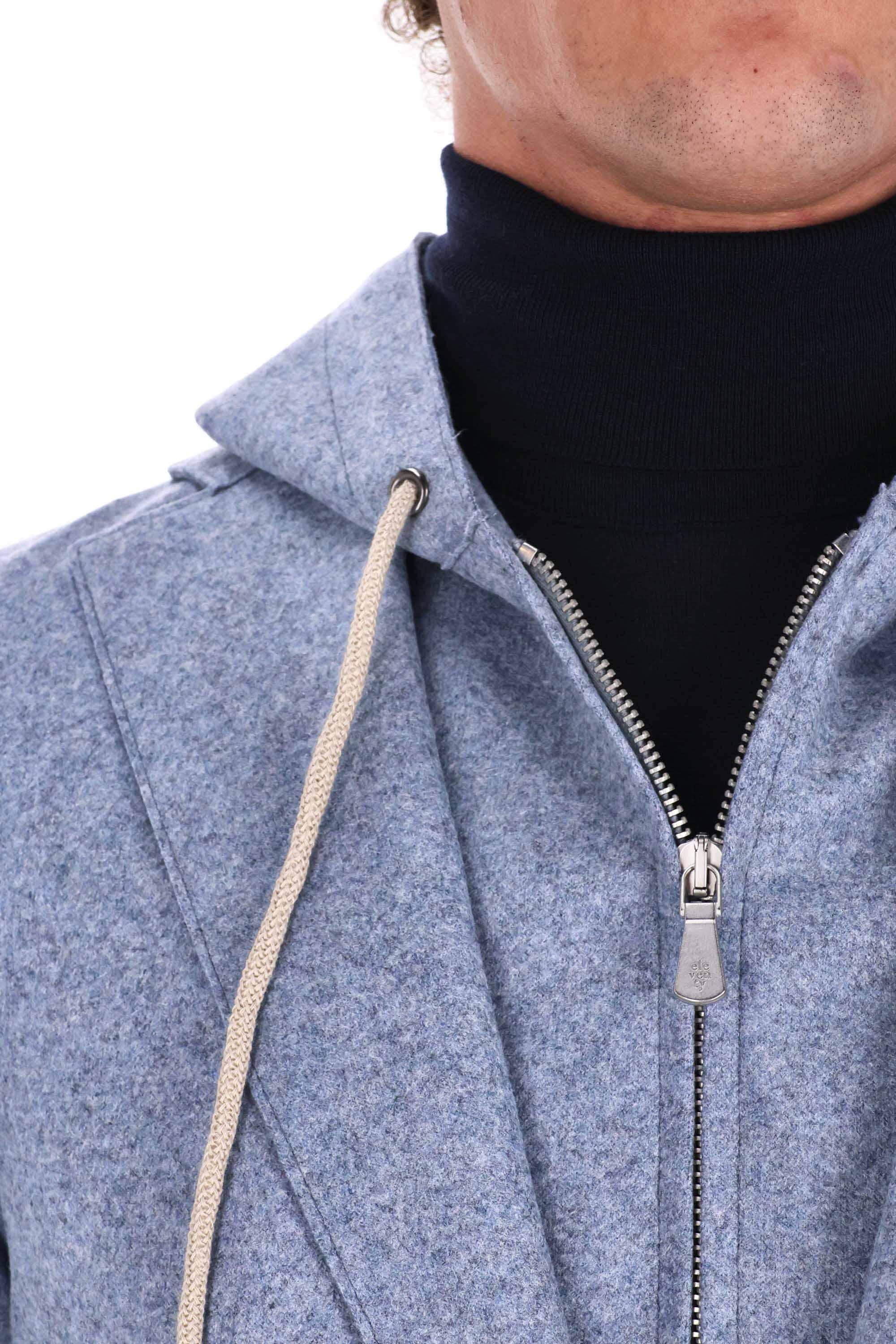 Eleventy Giacca in jersey di lana con pettorina staccabile L70GIAF02 JAC24018 08N 