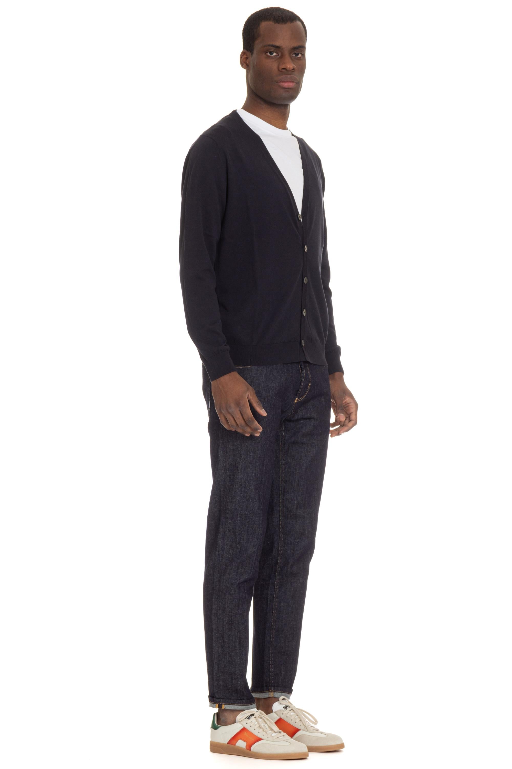 Cardigan in fine cotone D0GN109 795 Drumohr 
