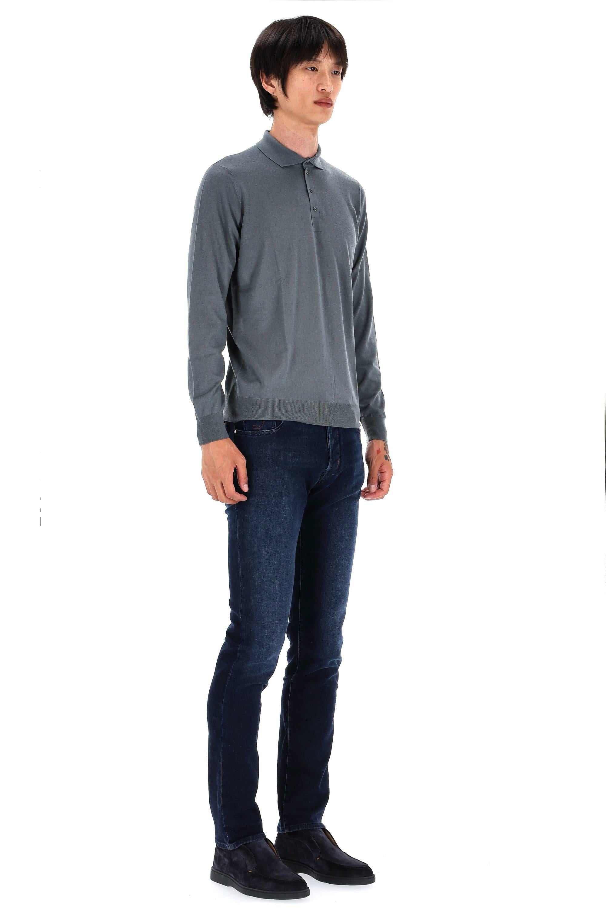 Polo in lana extrafine super 140's D0D145L 474 Drumohr 