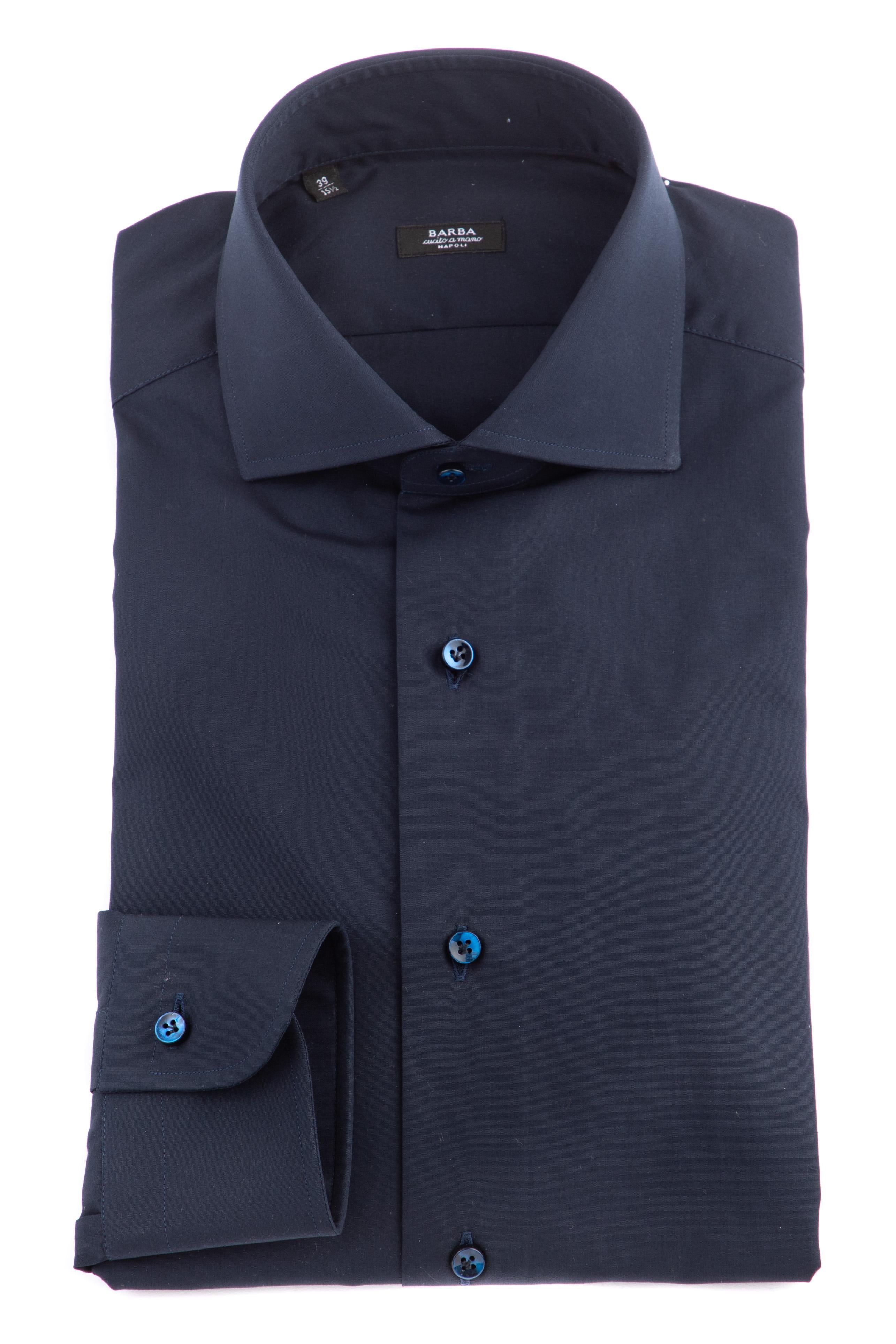 Camicia in popeline stretch etichetta nera I1U13P01PZ2710U-2 BL Barba 