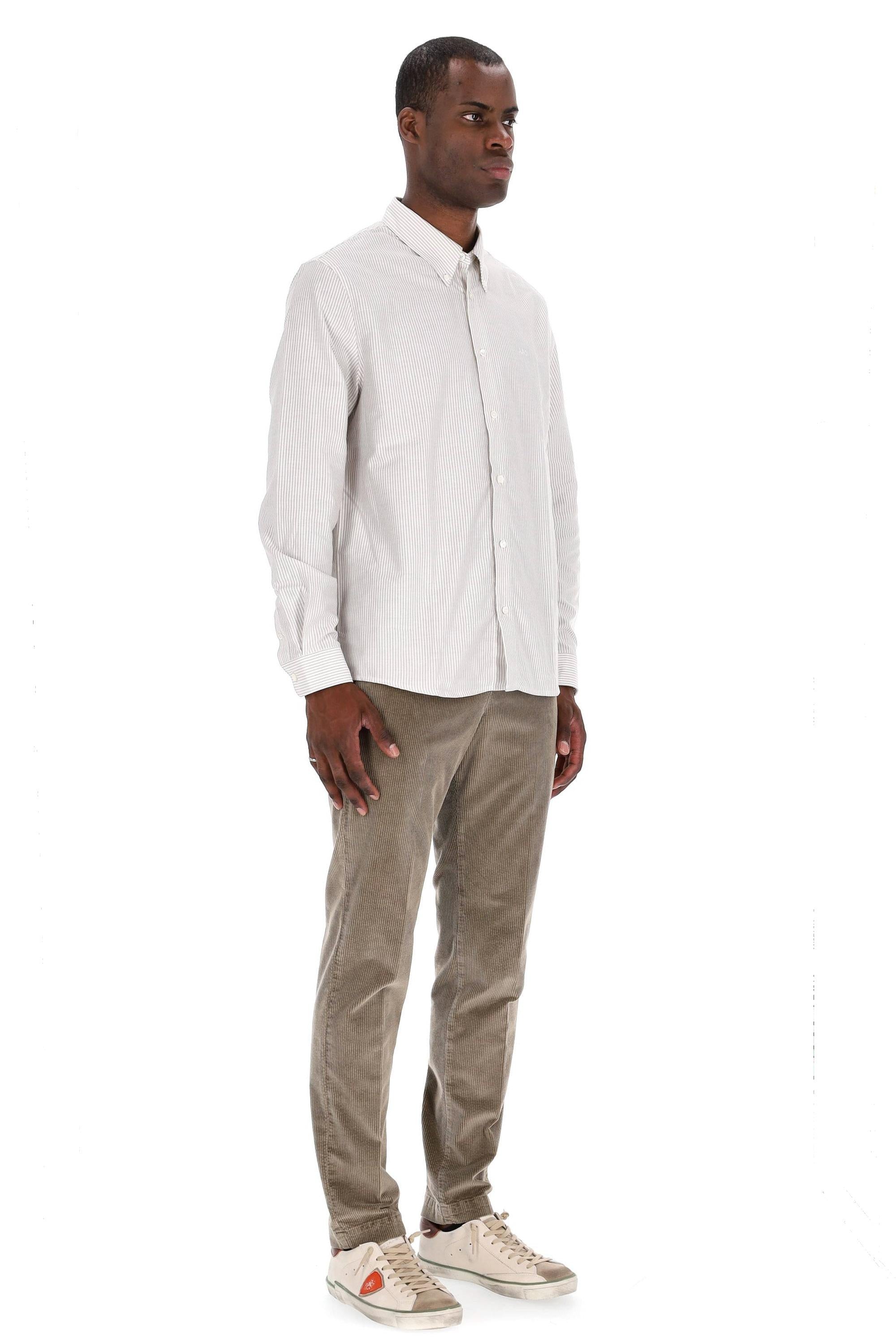A.P.C. Camicia bacchettata in piquet di cotone Standard fit COGUH H12499/2 BAA 