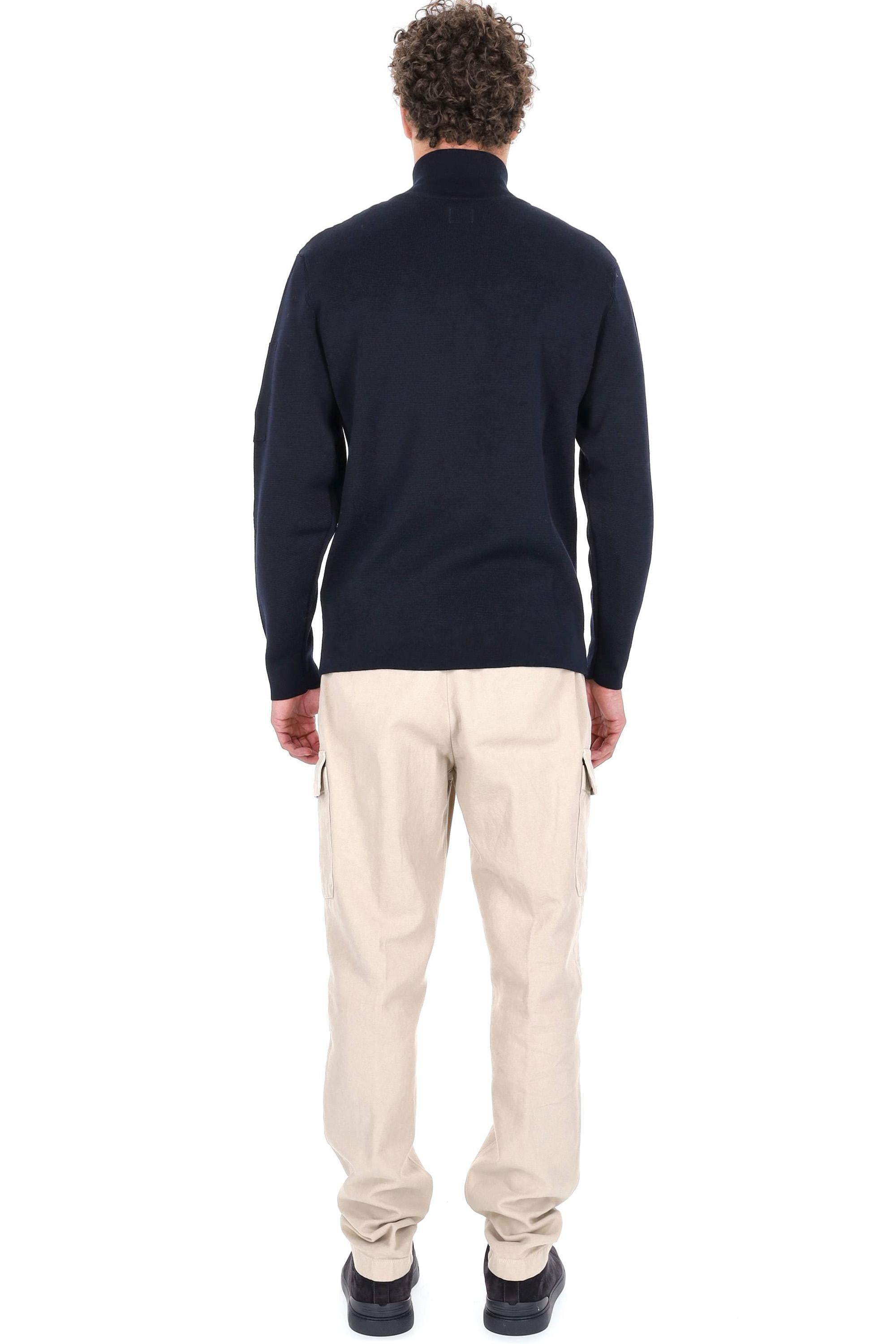CP Company Maglia mezza zip in lana re-wool MKN201A00-6595A 888 