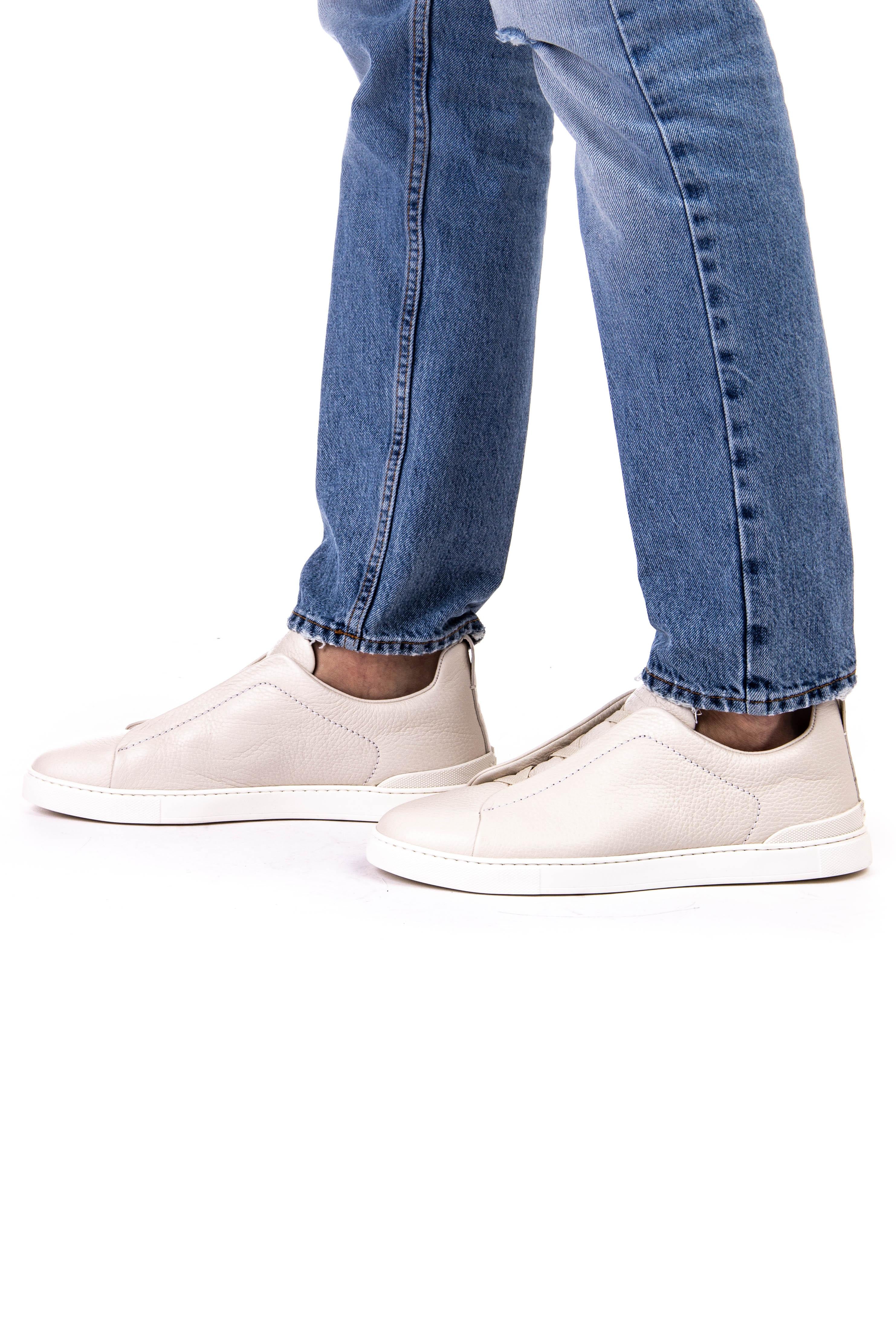 Zegna Sneakers Triple Stitch in cervo supersoft LHCVO A4667X NEW PAN 