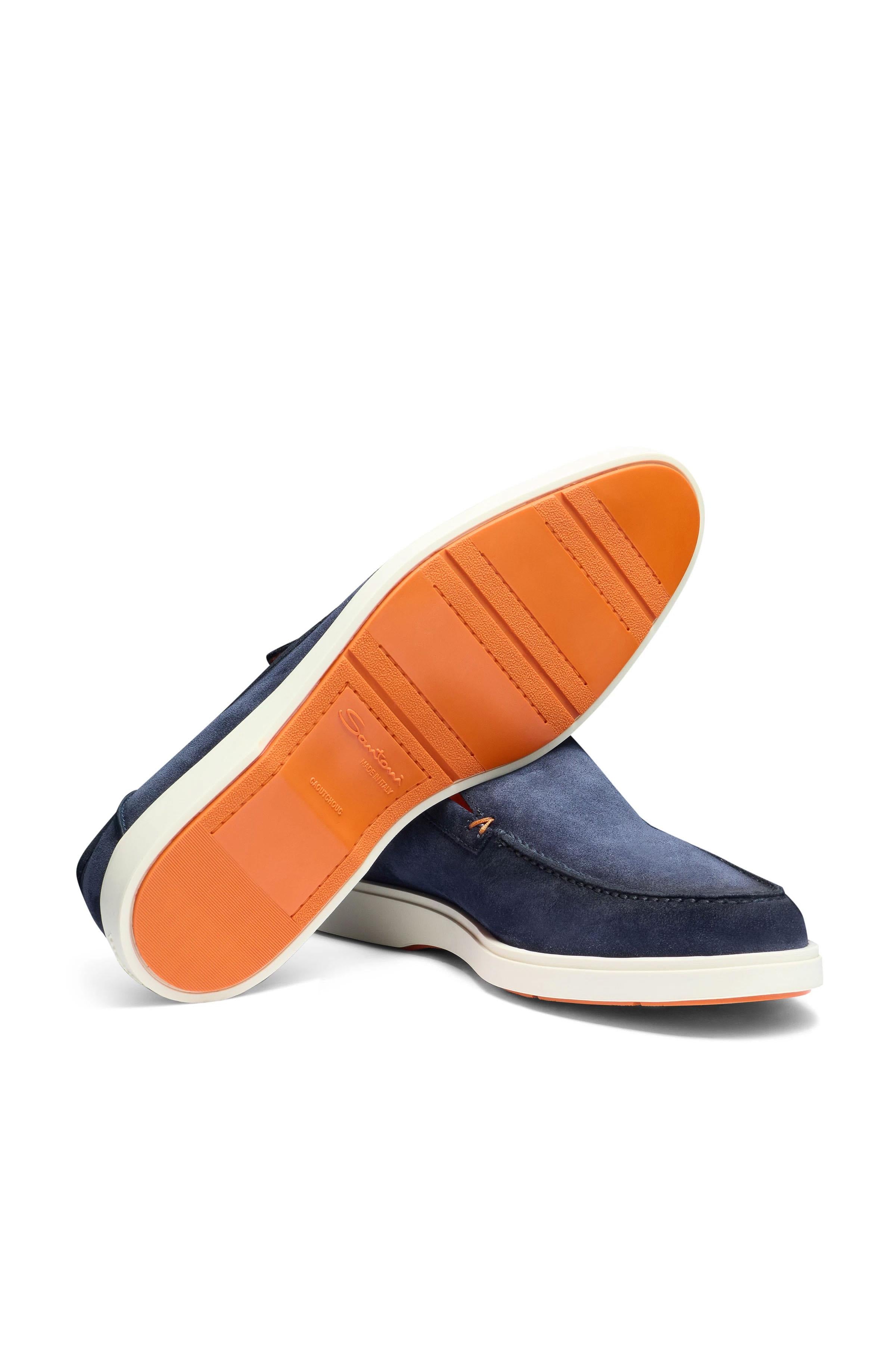 Santoni Slip on in camoscio fondo gomma MGDT17824TICBGEX/3 U60 