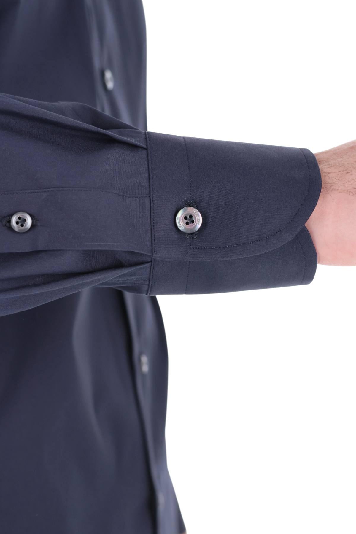 Finamore Camicia in cotone popeline stretch linea Napoli NP 040030 C0643 03 