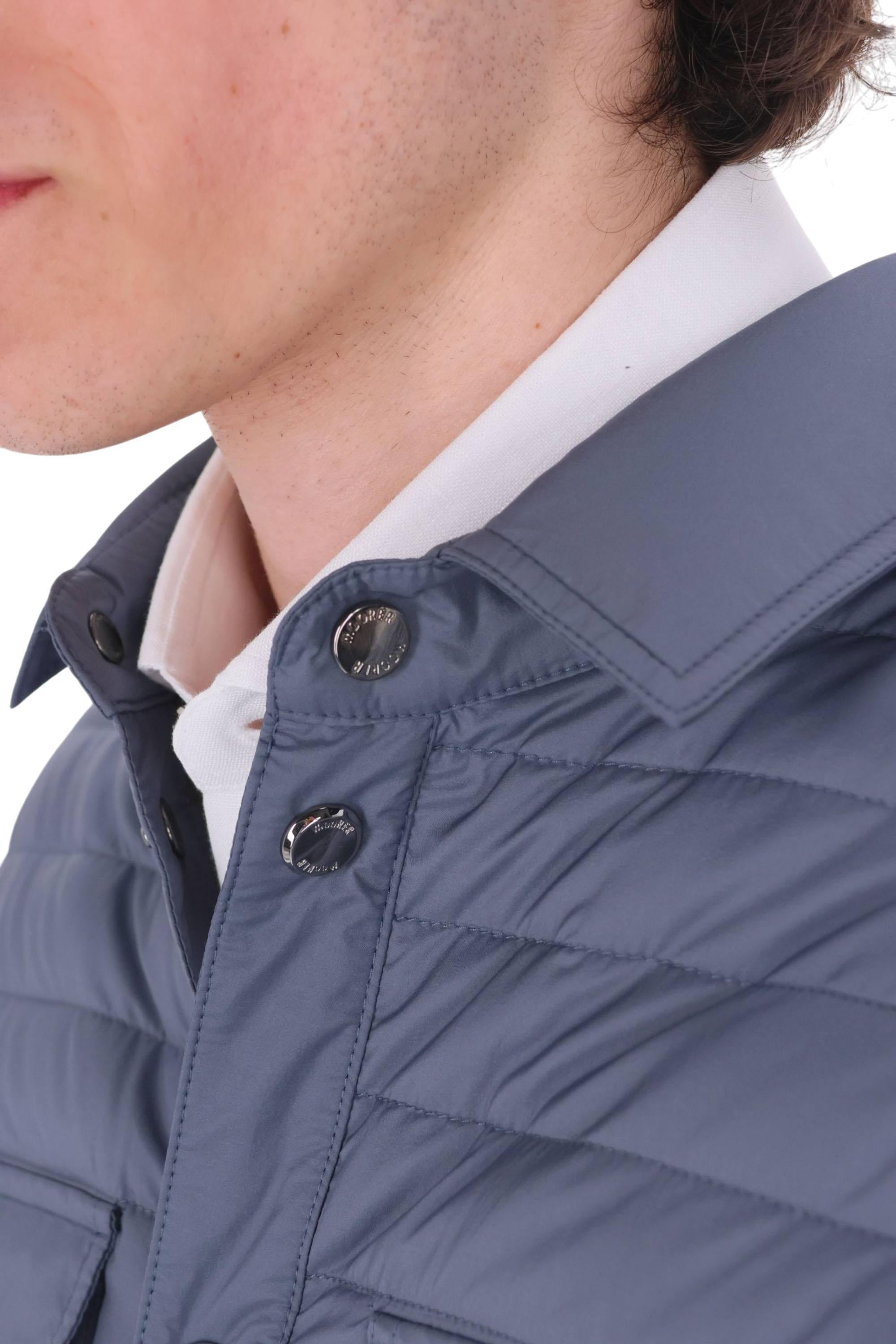 Moorer Piumino leggero con bottoni a pressione mod. Bersan-S3C BERSAN-S3 CHAMBRAY 