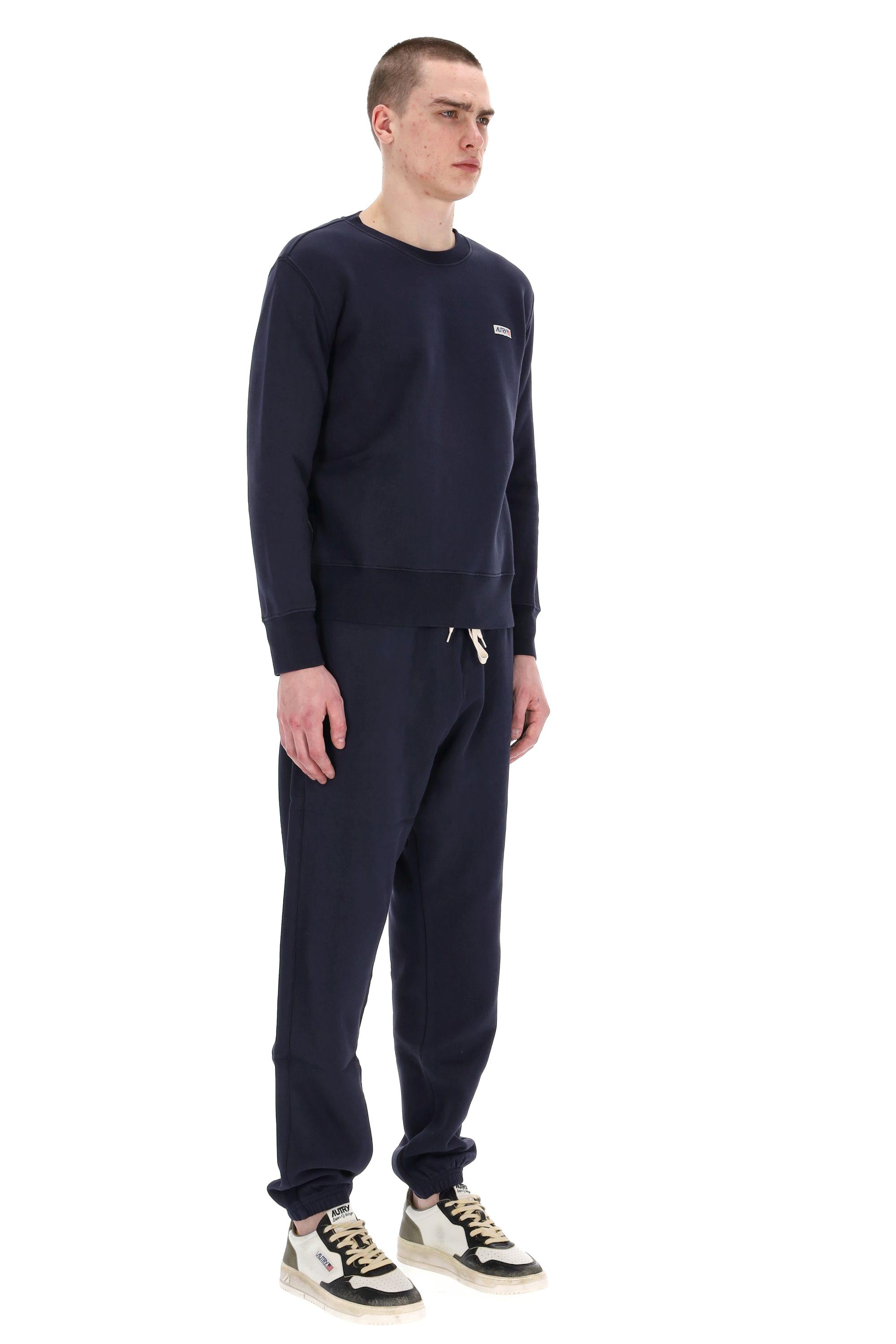 Autry Felpa in cotone con logo SWPW 01JB BLU 