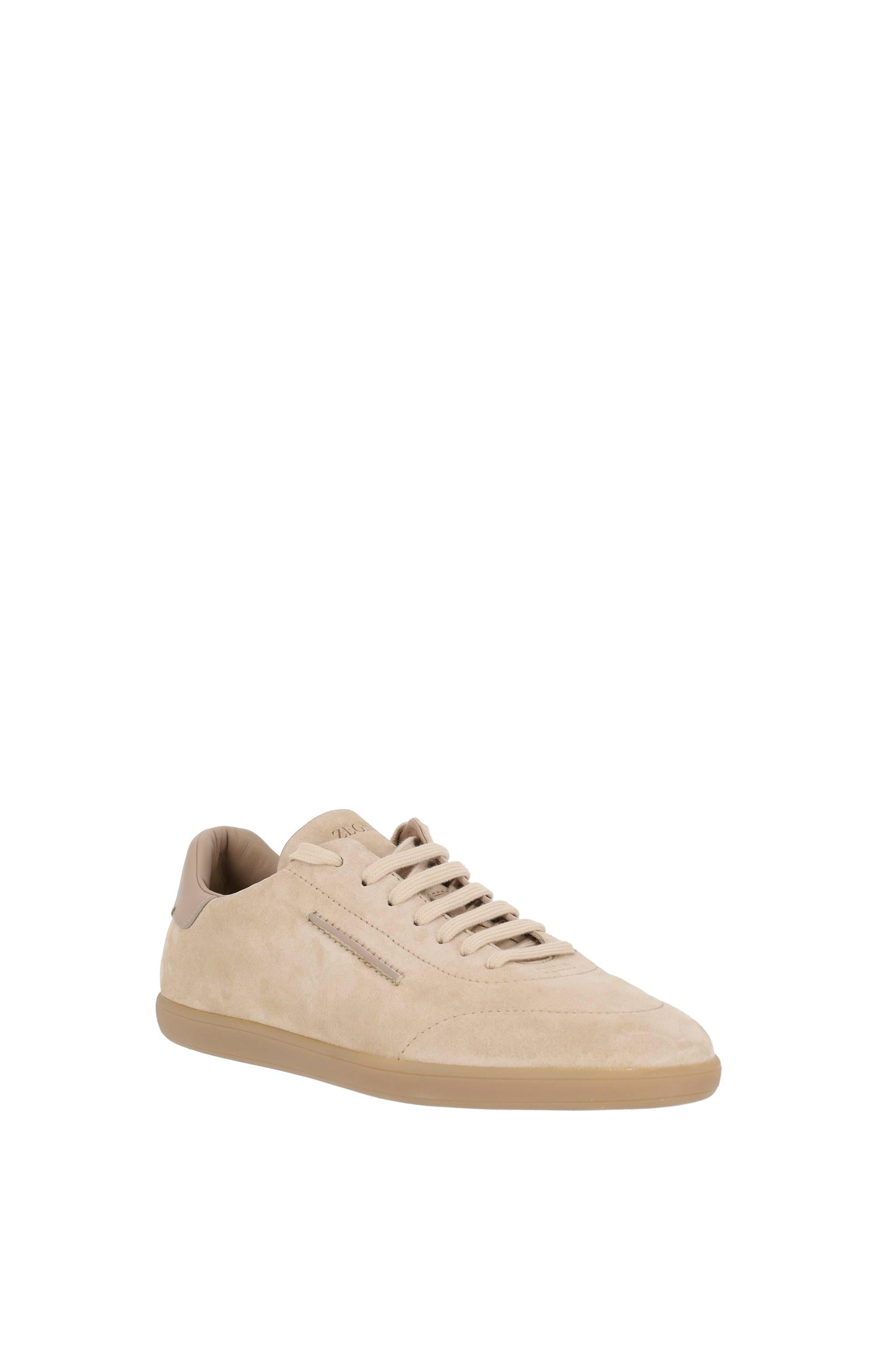 Zegna Sneaker modello 232 in camoscio LHSOY-S8218Z CRE 