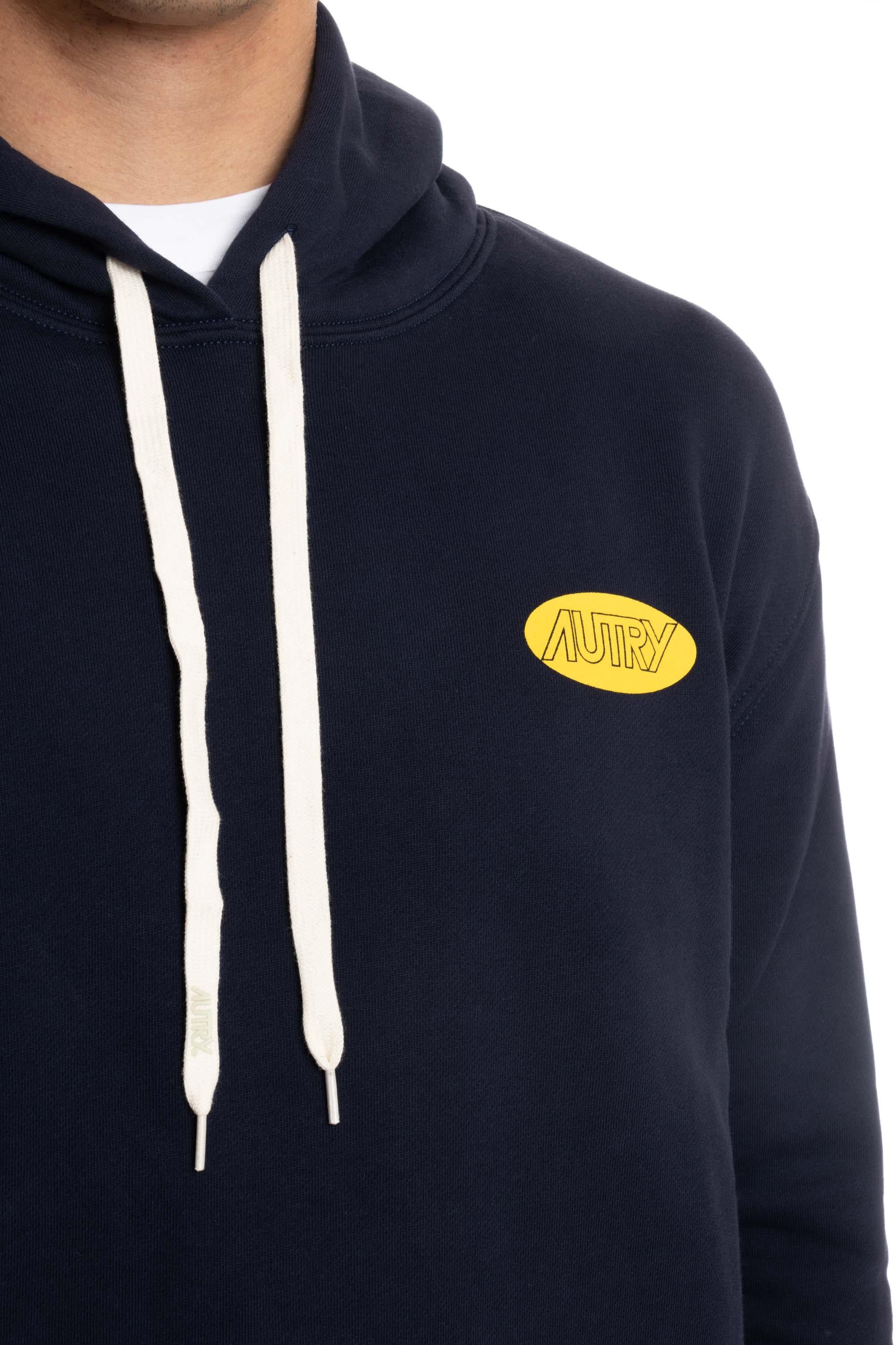 Autry Felpa in cotone con logo HOPW 02JB JERSEY BLUE 