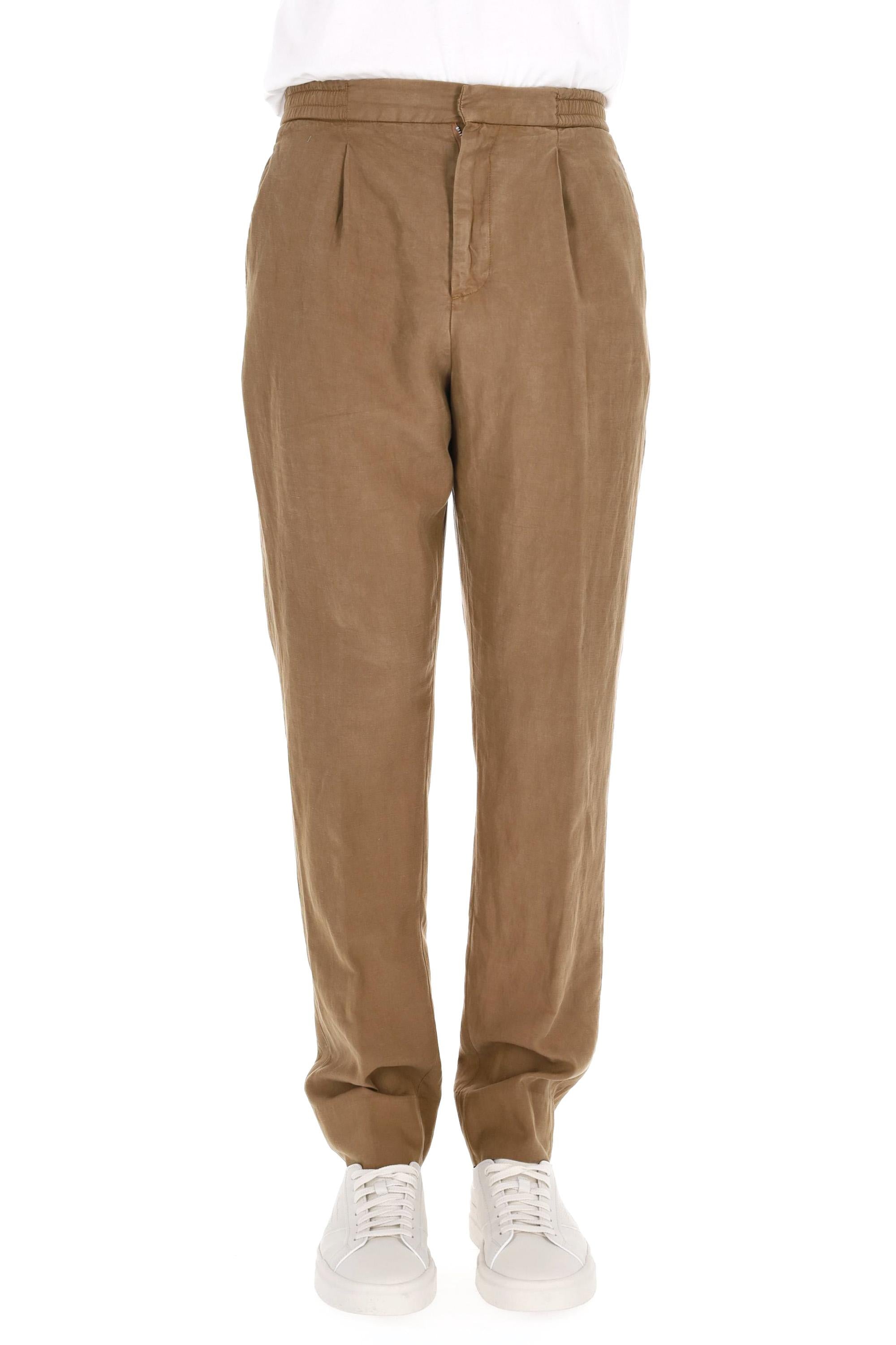Officine Générale Pantalone in tessuto flluido lyocell-cotone mod. Drew MTLG452 CIGAR 