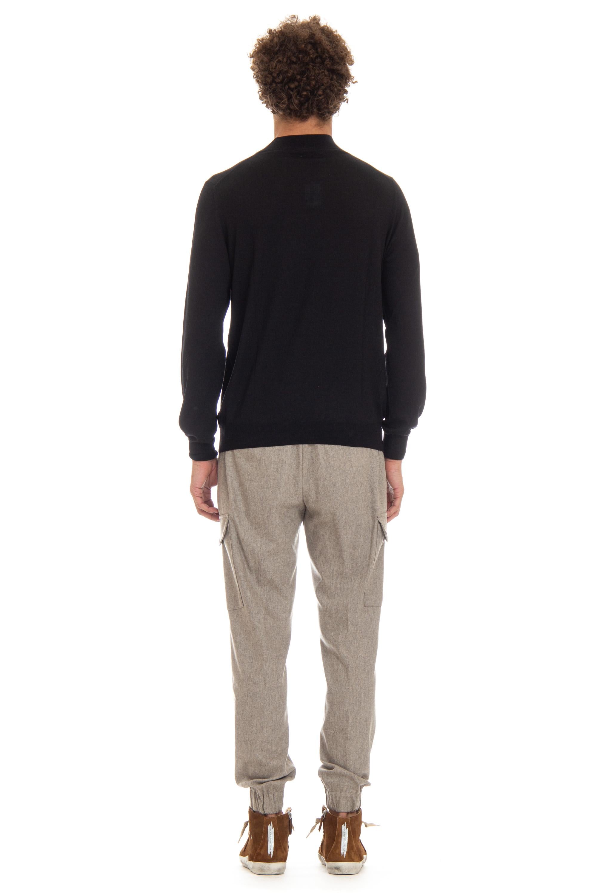Maglia lupetto in lana vergine extrafine 1479045554 0099 099 Barba 