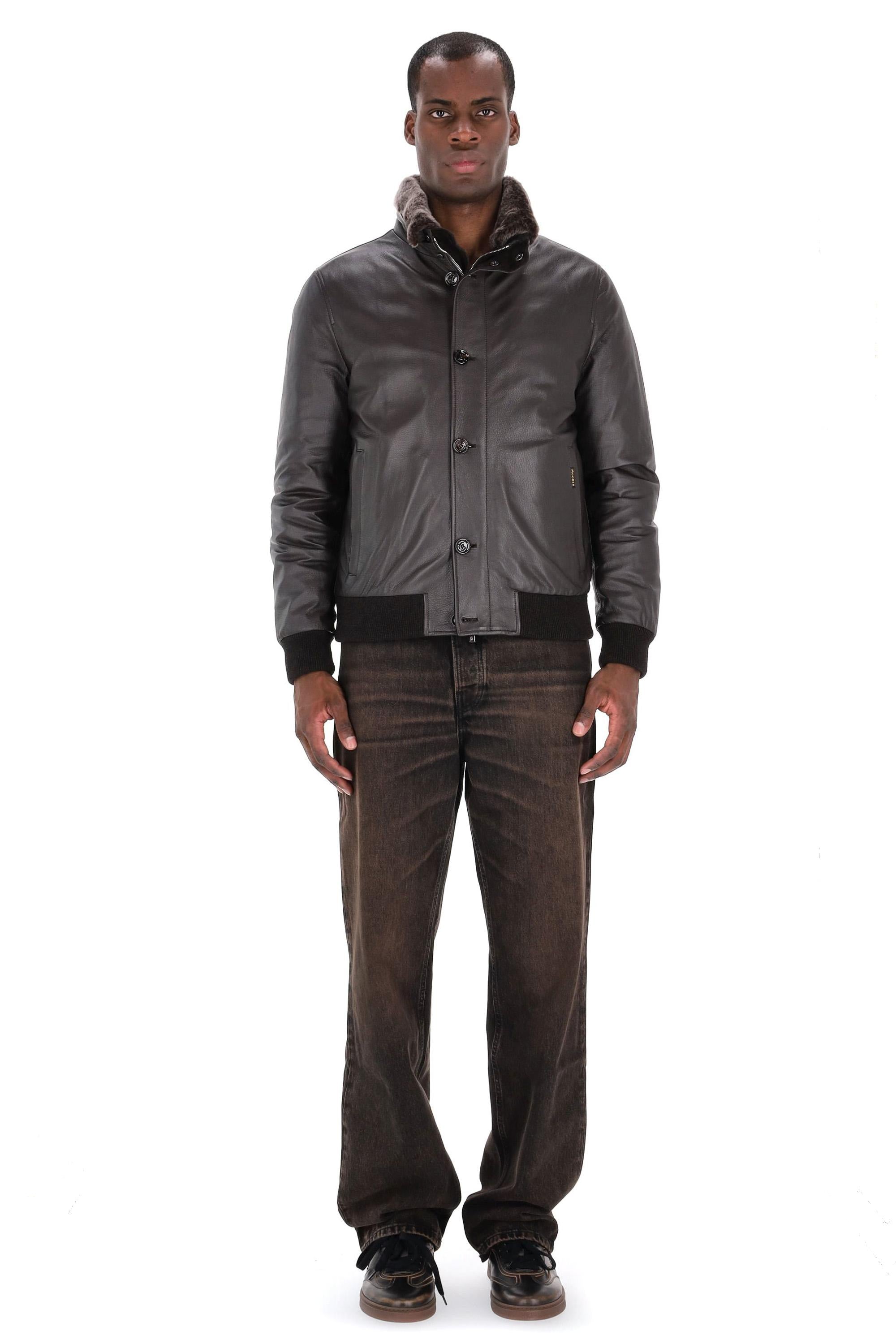 Giubbotto bomber in pelle di capra mod. Cleros-P1 CLEROS-P1 U0202 Moorer 