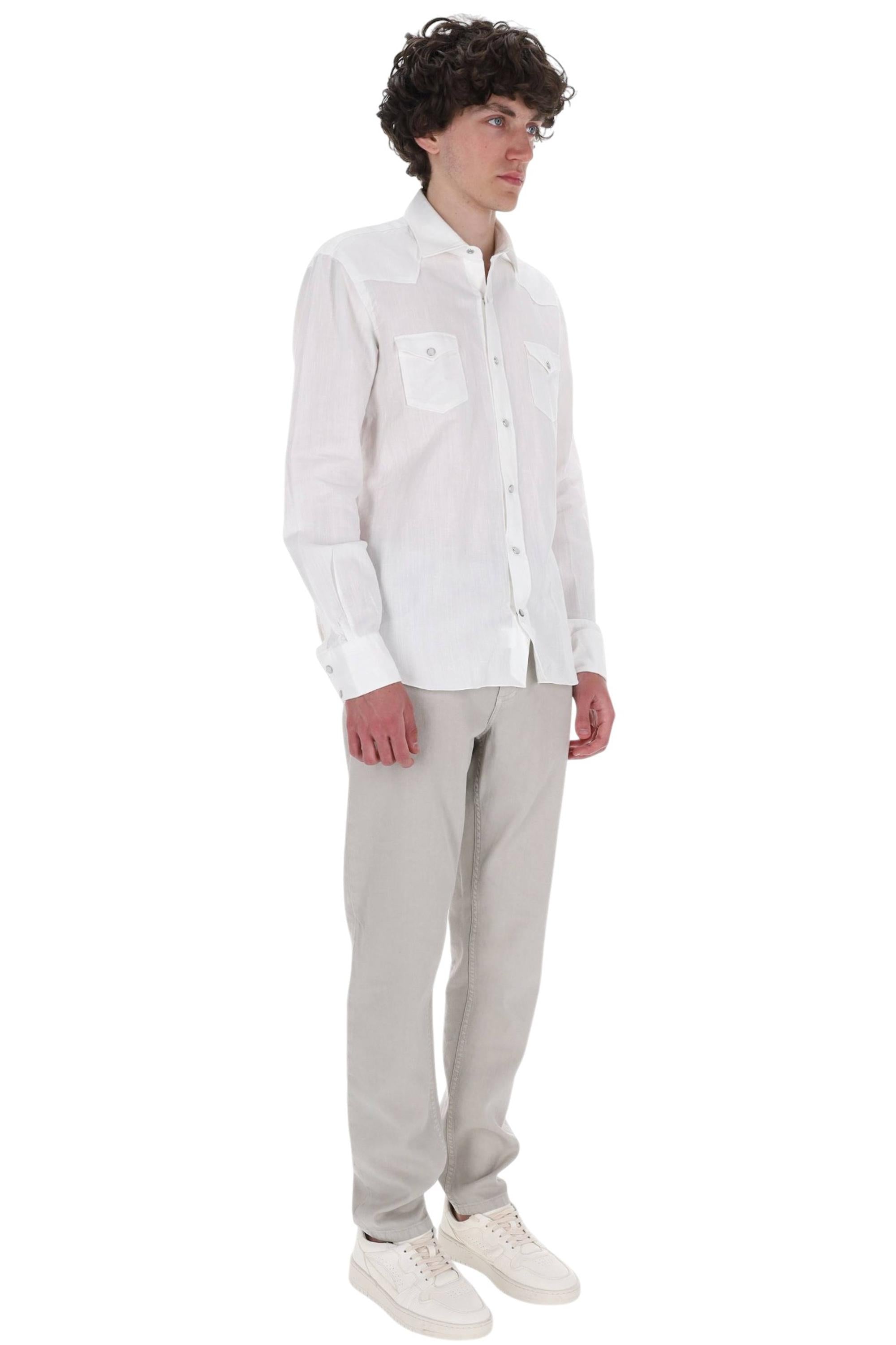 Barba Camicia texas in cotone-lino Dandylife WSU12P2054260.U 0001 