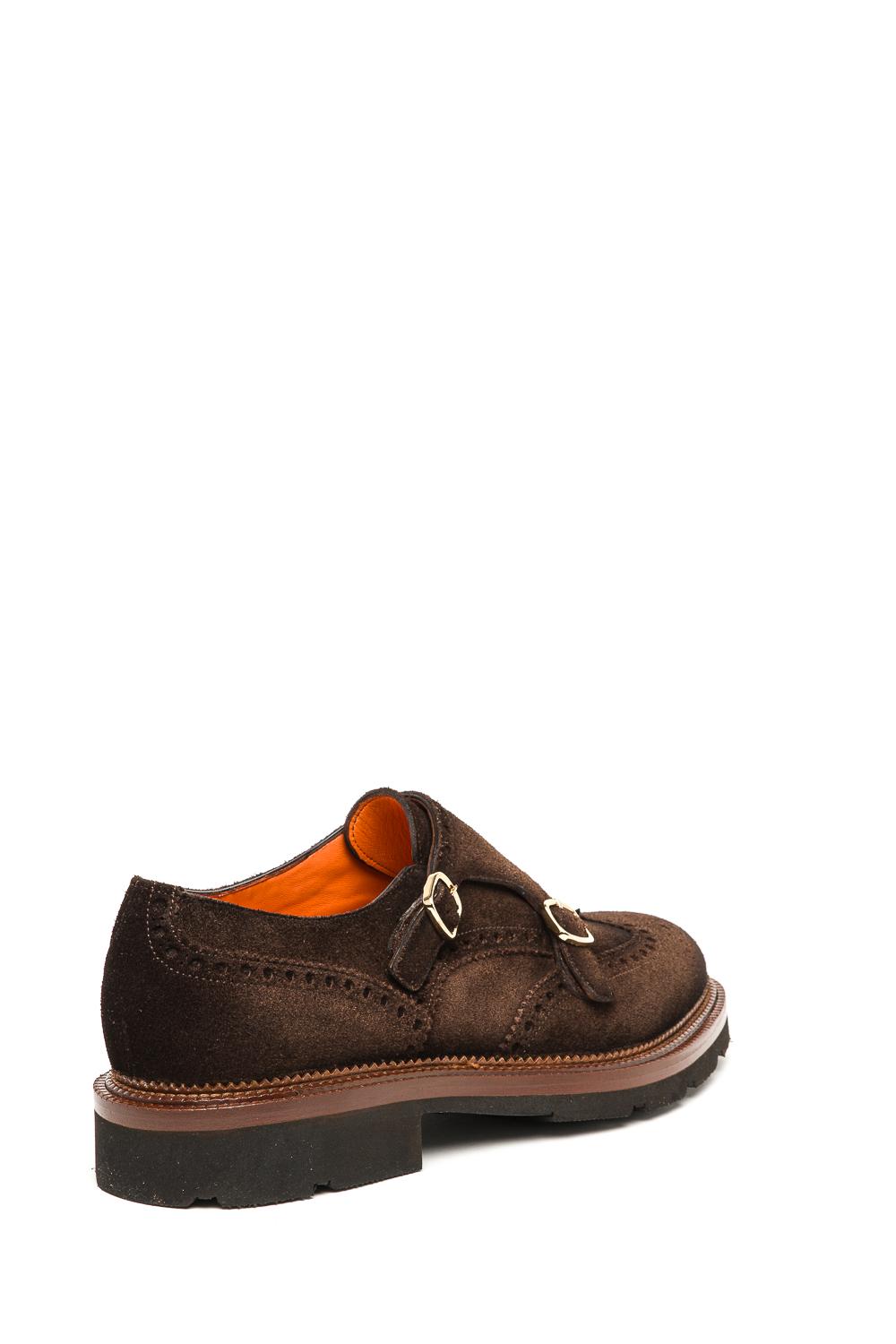 Santoni Scarpa doppia fibbia in camoscio MCC019160JL4GRVR T50 