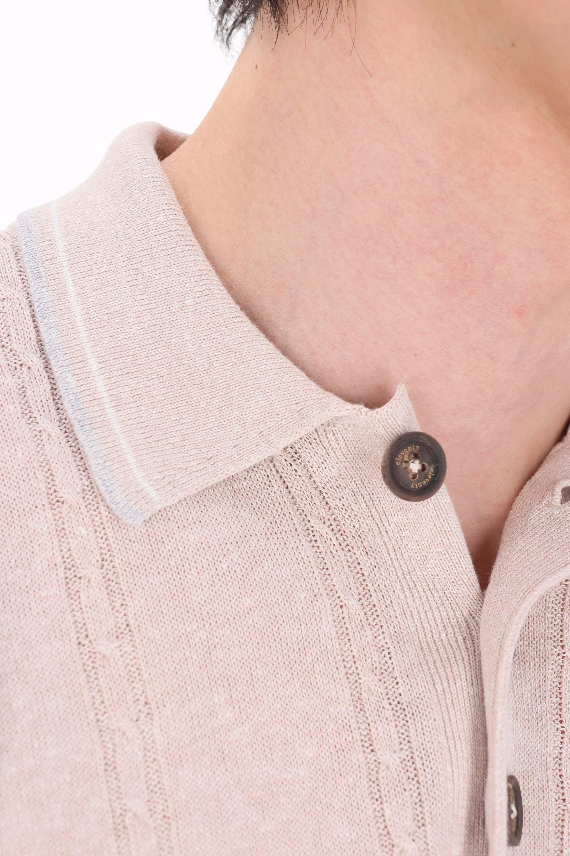 Eleventy Polo a trecce in lino-cotone M76MAGM42 MAG0M018 021301 