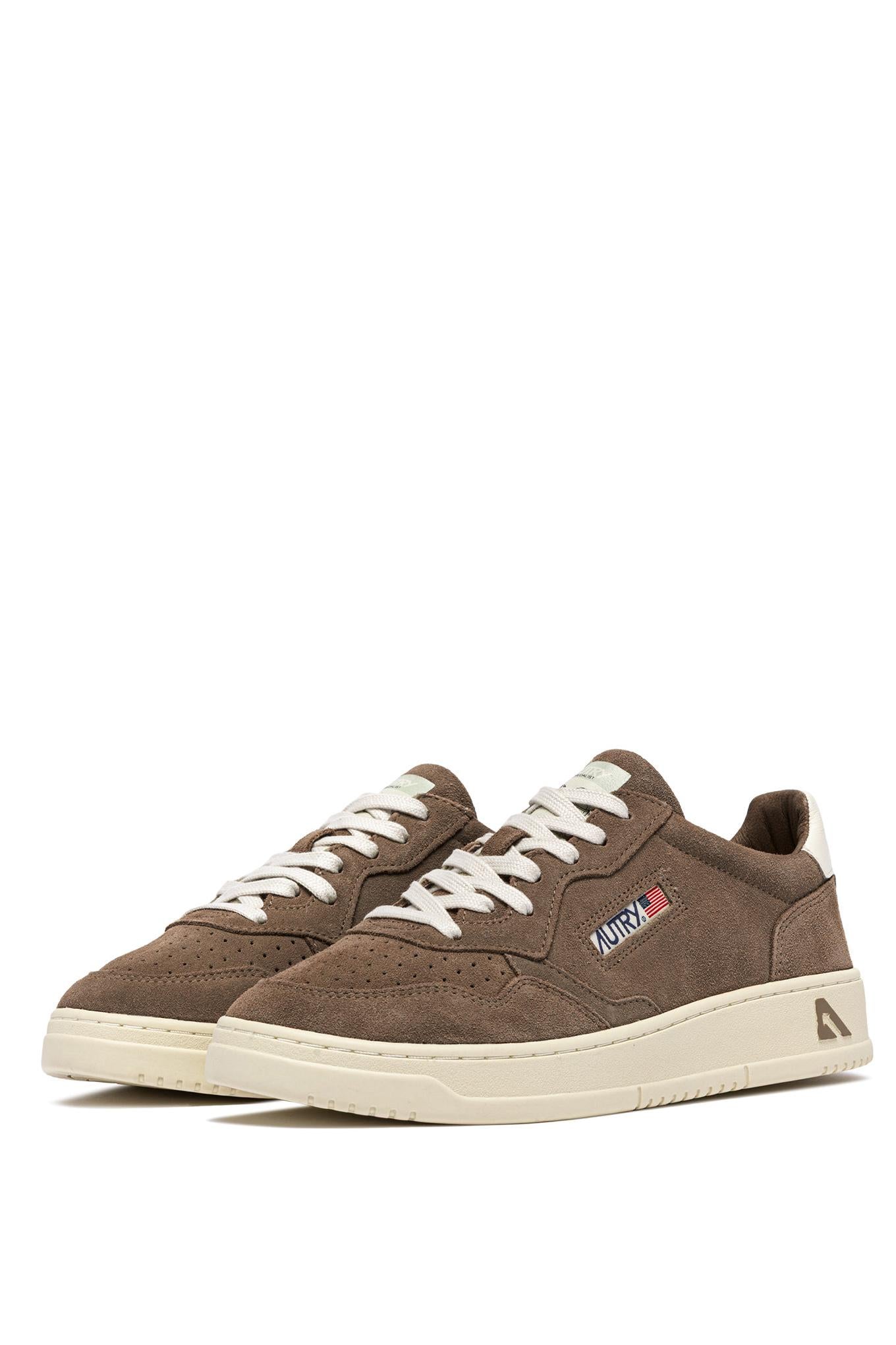 Autry Sneaker Medalist in camoscio talloncino bianco AULM UH10 CIGAR/WHT 