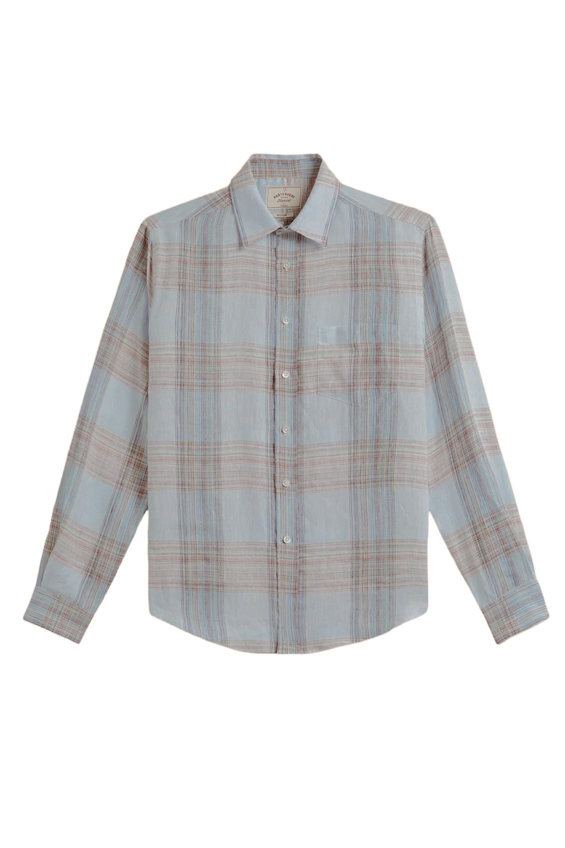 Portuguese Flannel Camicia Camile in madras di puro lino 021 MLTC 