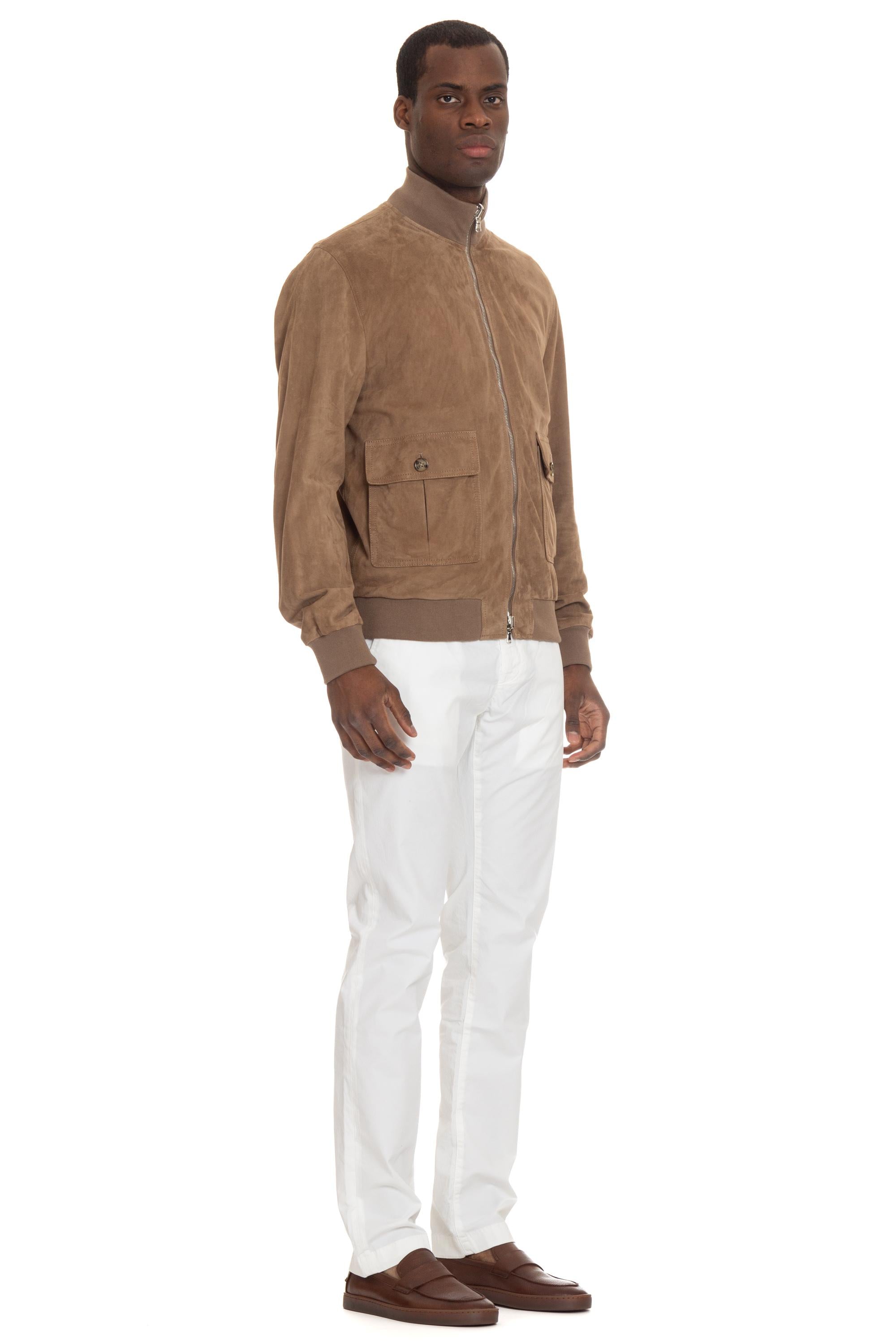 Giubbino in camoscio primo fiore con zip 407A.F241 2118 Valstar 
