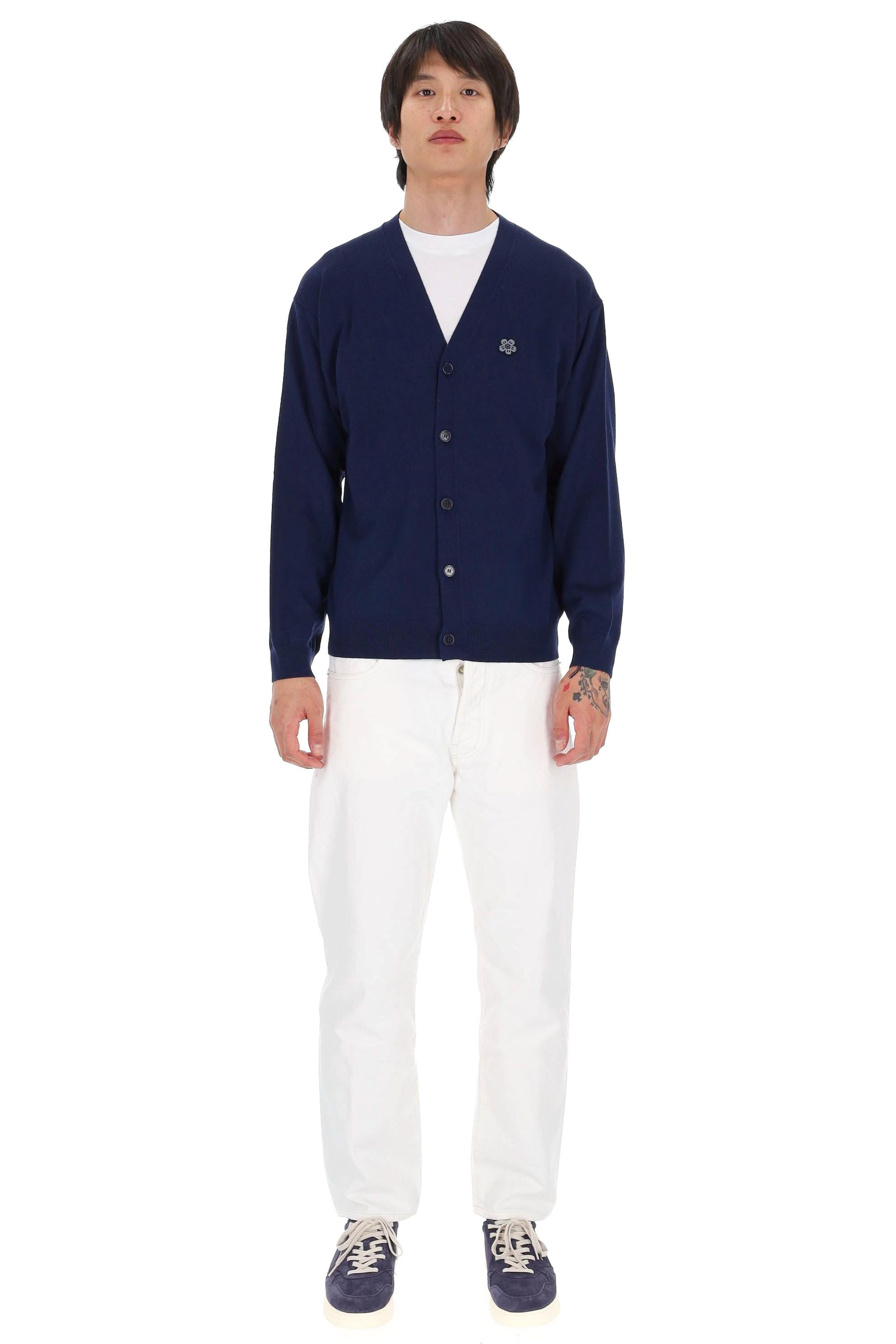 Kenzo Cardigan in lana sottile "boke flower" FG55CA7713LB 76 