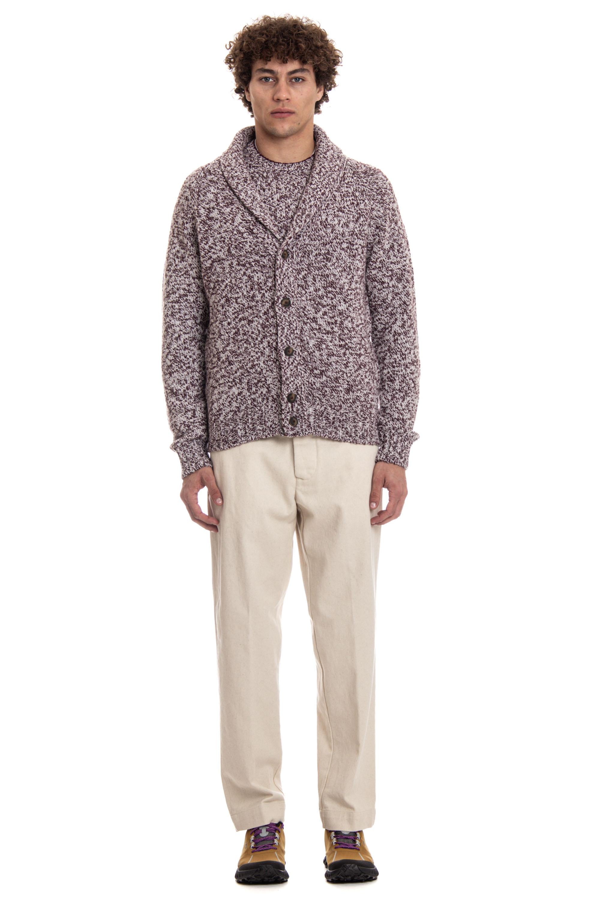 Maglia collo scialle in lana vergine moulinè 2571310595 0840 840 Barba 