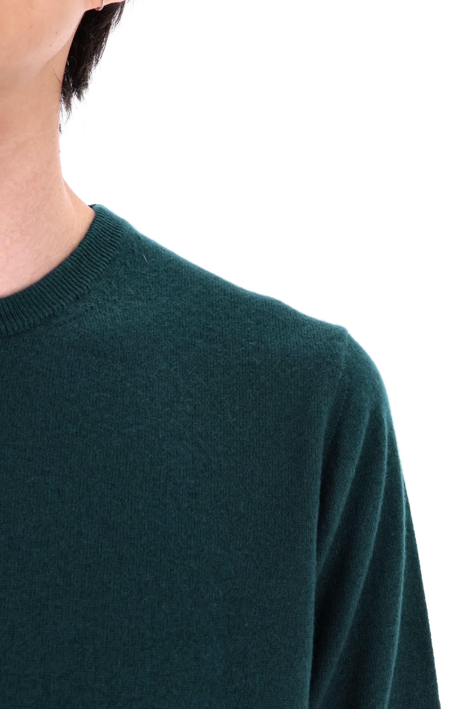 Drumohr Maglia girocollo in puro cashmere tinta unita D1K103L 490 