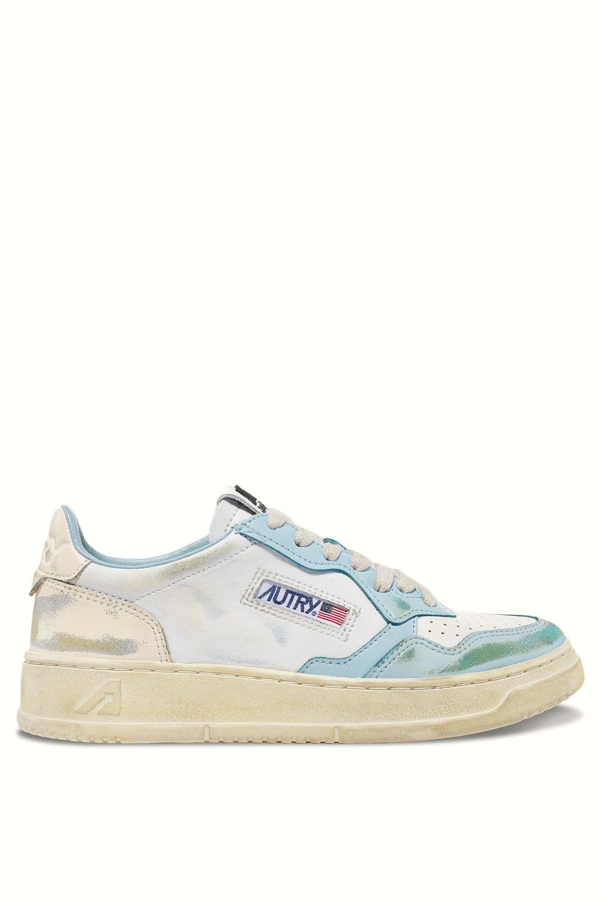 Autry Sneaker donna Super Vintage in pelle AVLW SV26 WHT/IVORY/STBL 