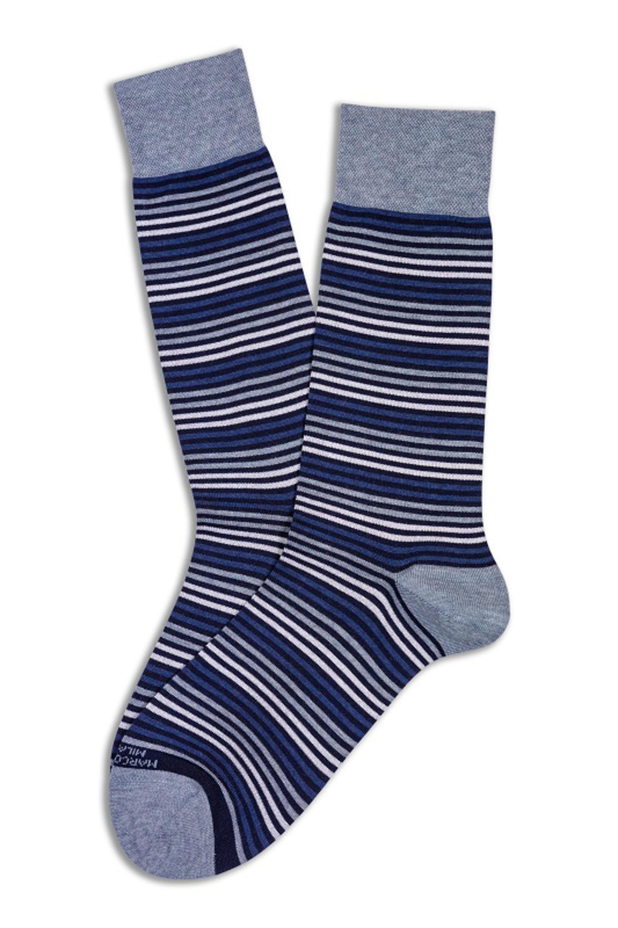 Calza a righe in cotone pimacotton MAR4735L 001 Marcoliani 