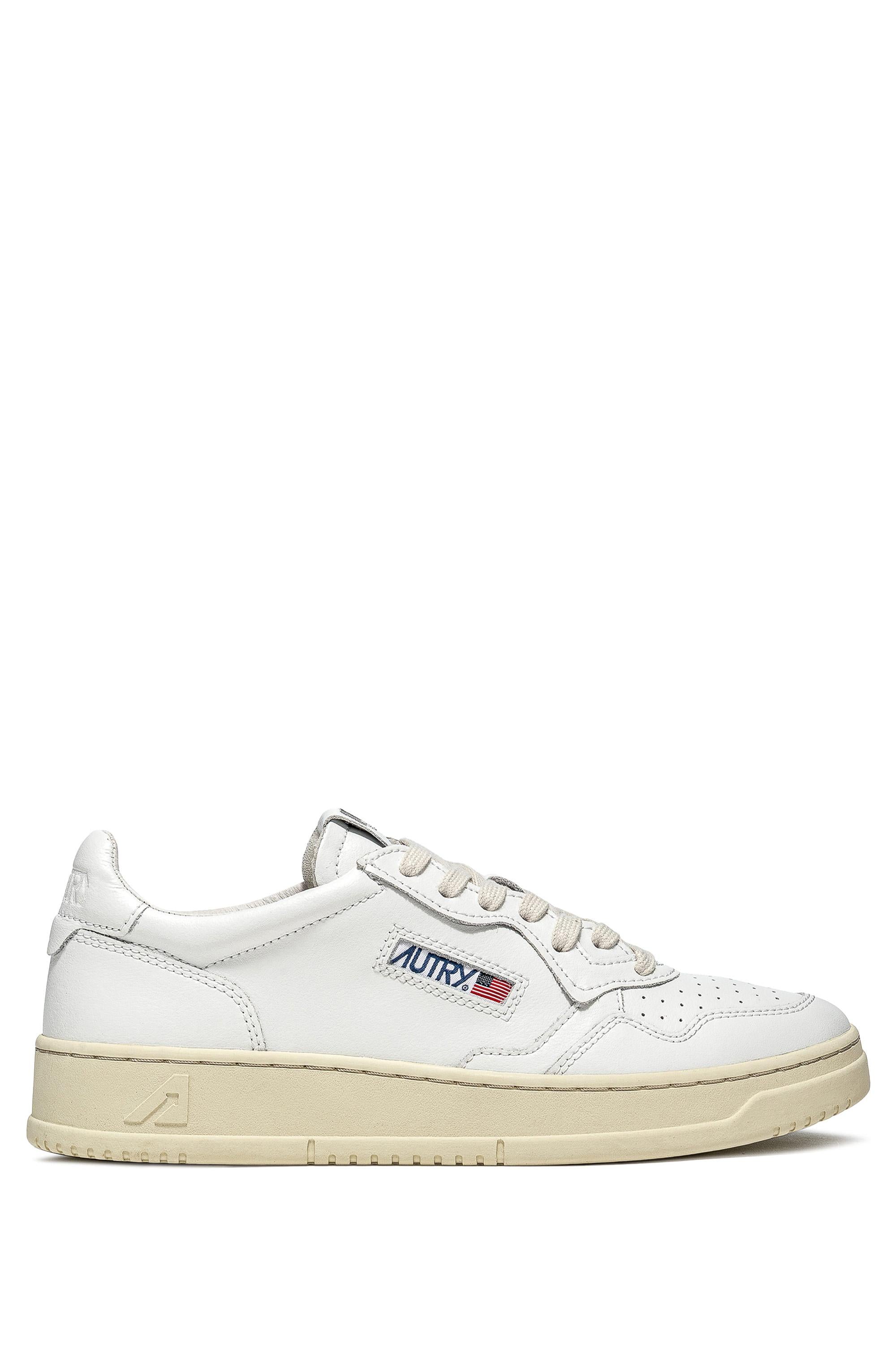Sneaker Medalist donna in pelle talloncino bianco AULW - LL15 WHT/WHT Autry 