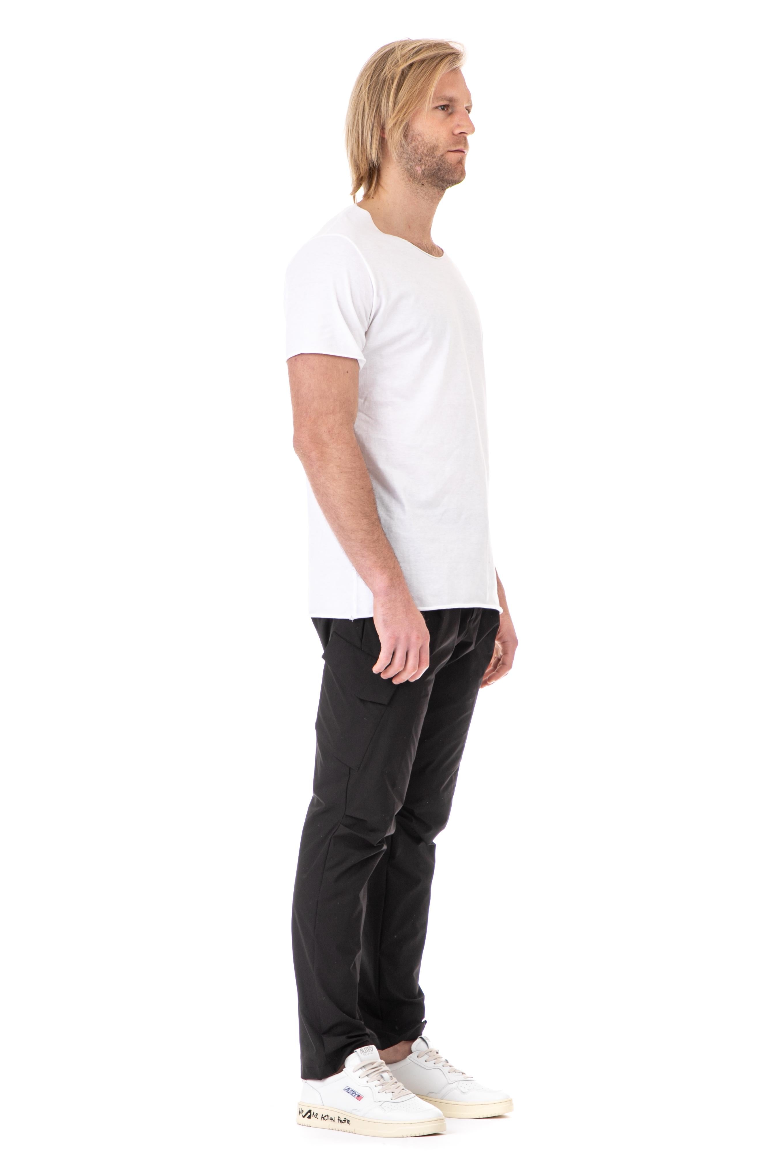 T-shirt taglio vivo in cotone 1113CO BIANCO Giorgio Brato 